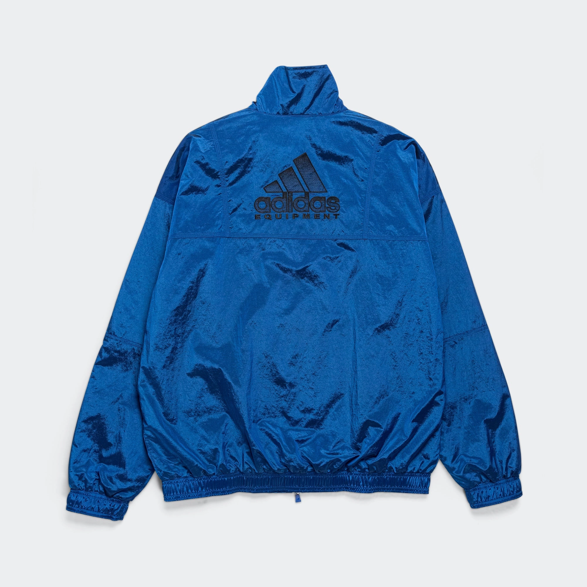 High Collar Windguard Stain Resistant Material EQT Track Top - Iridescent EQT Blue