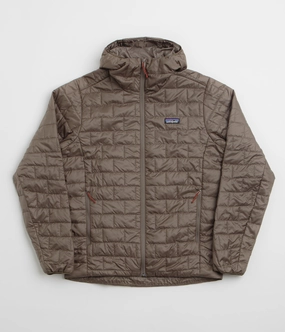 Patagonia Nano Puff Hoodie Jacket - Marlow Brown Chance