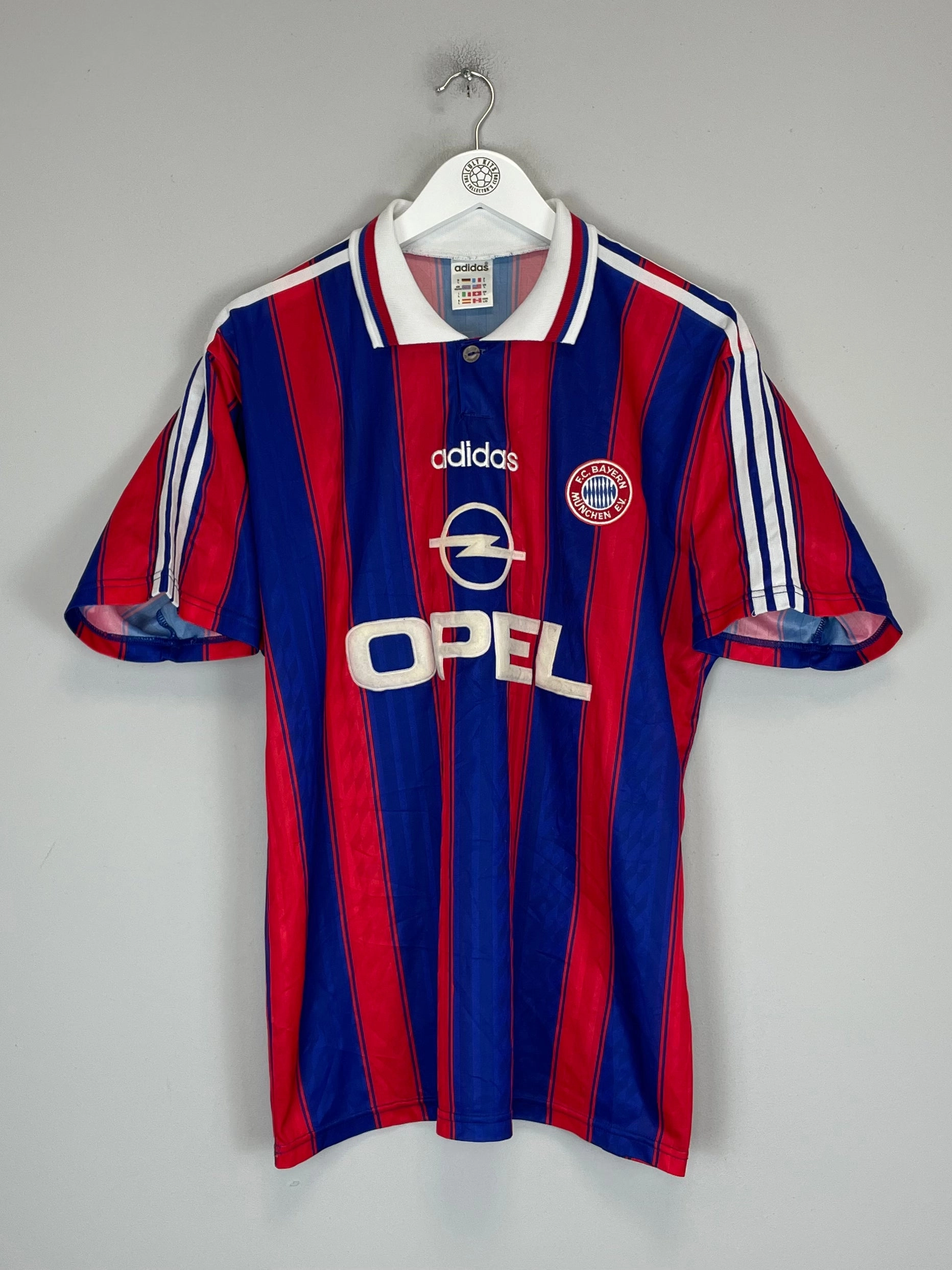 1996/97 BAYERN MUNICH SCHOLL #7 HOME SHIRT (L) ADIDAS Dynamic Fit Engineering Reinforced Neckline