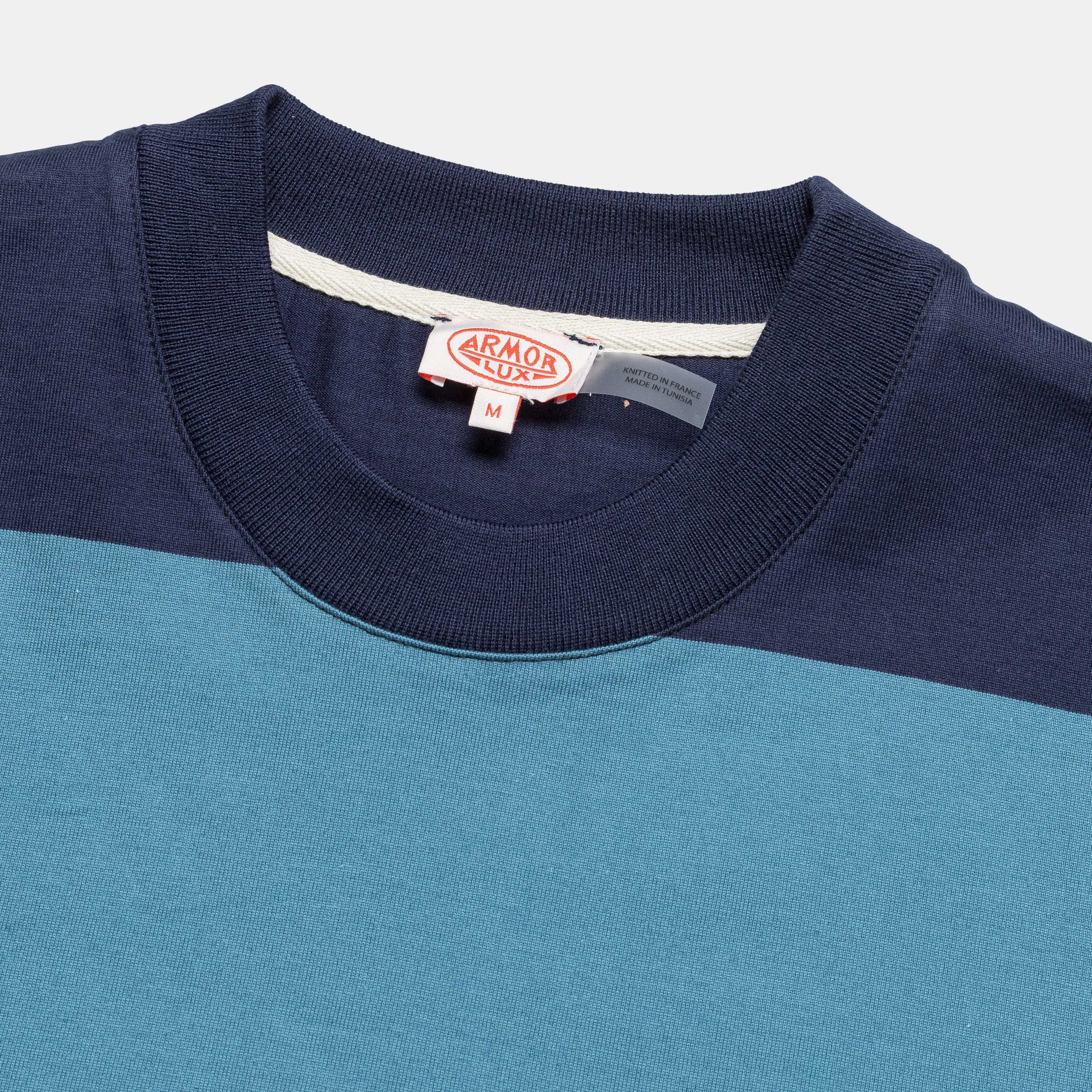 Eco Certified Fiber Heritage Pocket Stripe T-Shirt - Marine Deep/Winter Blue