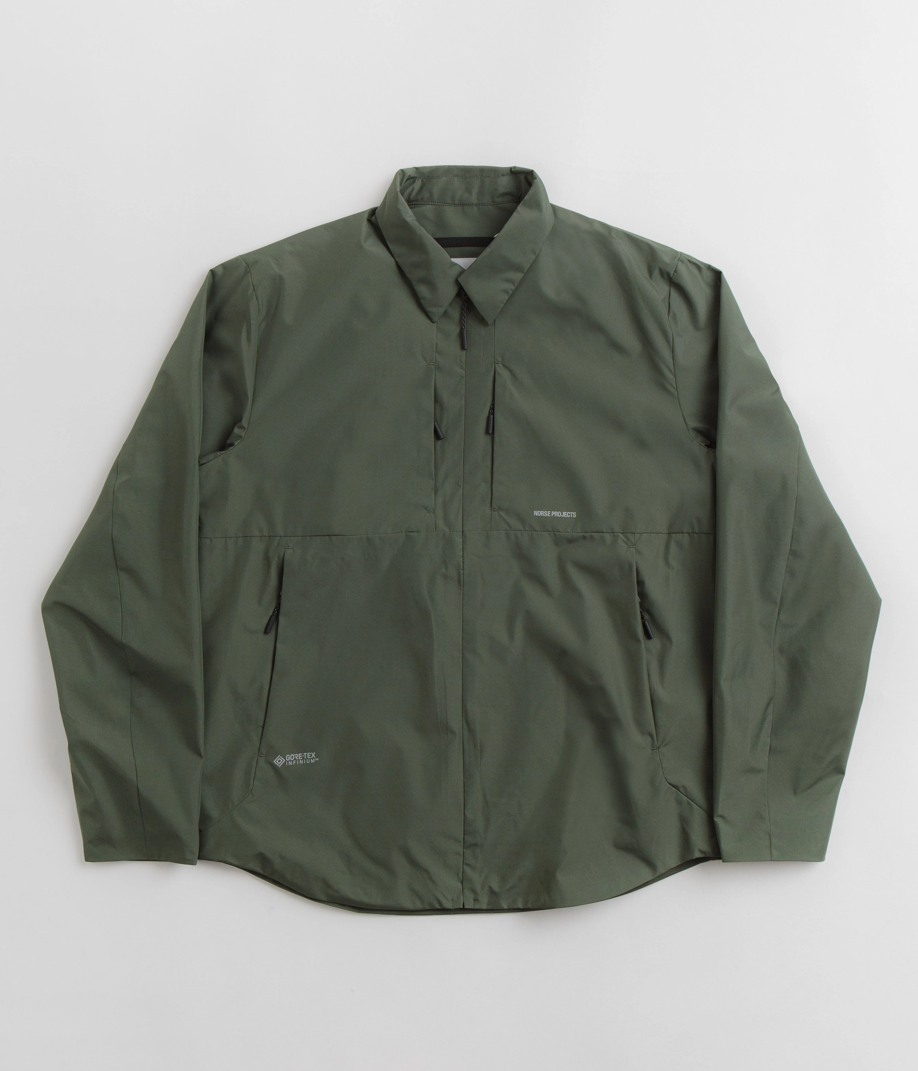 Morning Chill Norse Projects Jens Gore-Tex Infinium Insulated Shirt Jacket - Spruce Green