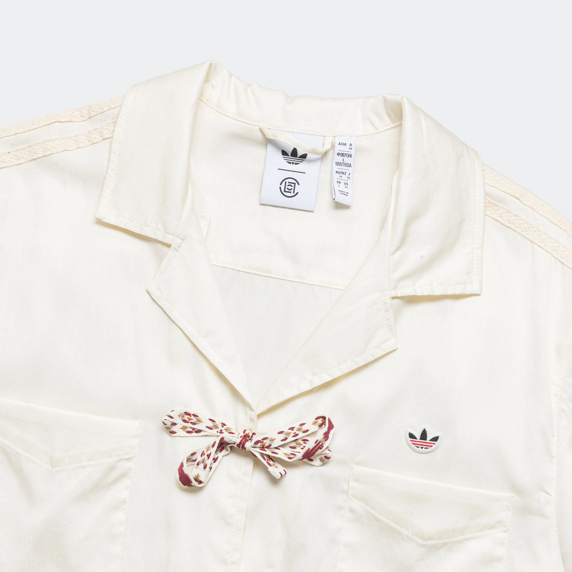 Bowling Shirt by Edison Chen x CLOT - Cream White Inner Layer Youthful Vibe
