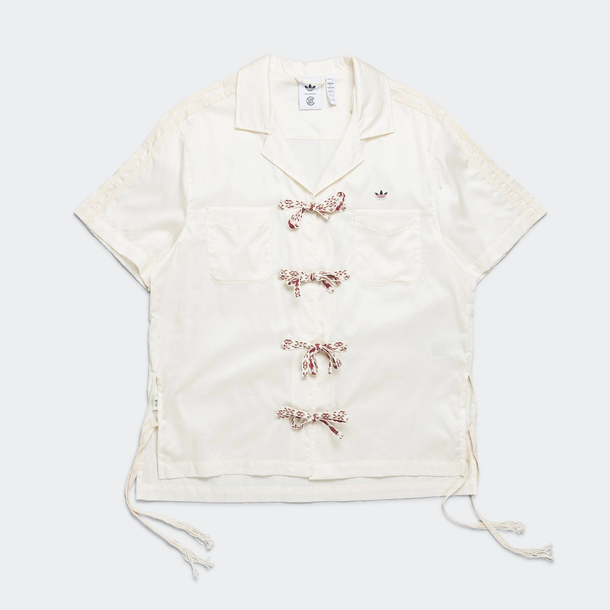 Bowling Shirt by Edison Chen x CLOT - Cream White Raw edge Youthful Appeal