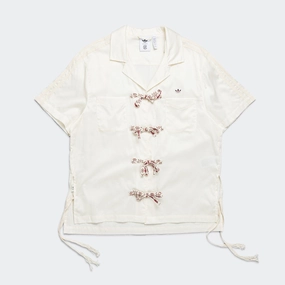 Bowling Shirt by Edison Chen x CLOT - Cream White Raw edge Youthful Appeal