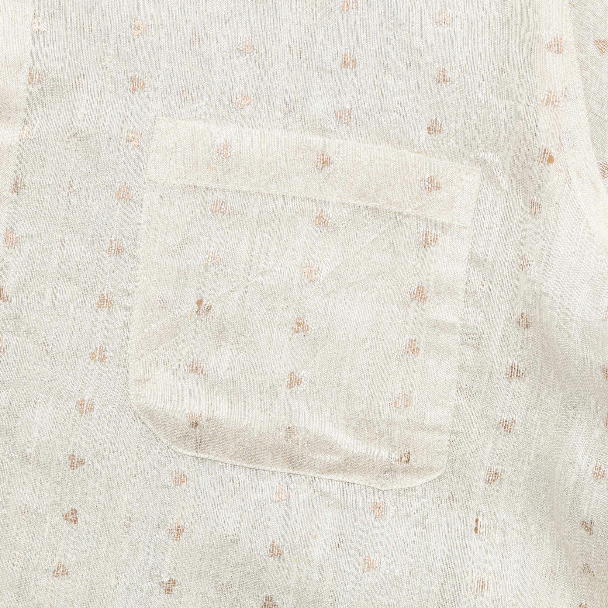 Comfortable fit Special Occasion Box Shirt LS - Sequin Weave White/Gold