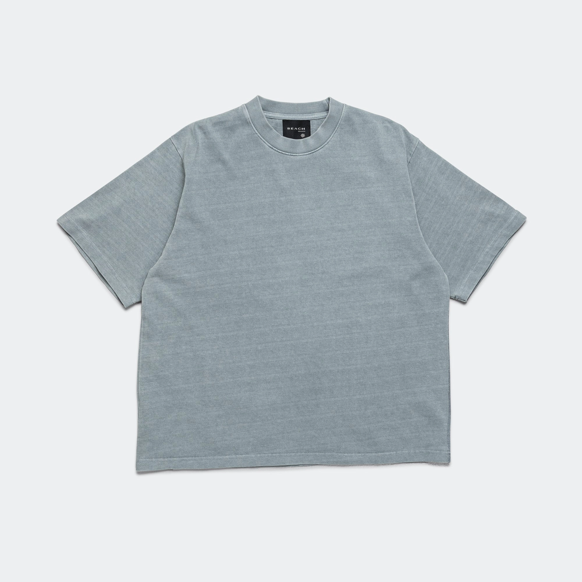 Boxy Tee - Steel Denim combination