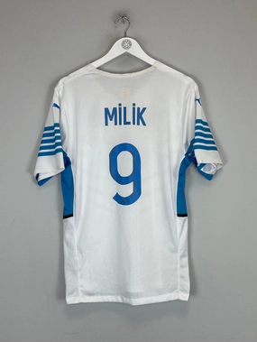 2021/22 MARSEILLE MILIK #9 *PLAYER ISSUE* HOME SHIRT (L) PUMA Wicking Interceptor Fabric Raglan Sleeve
