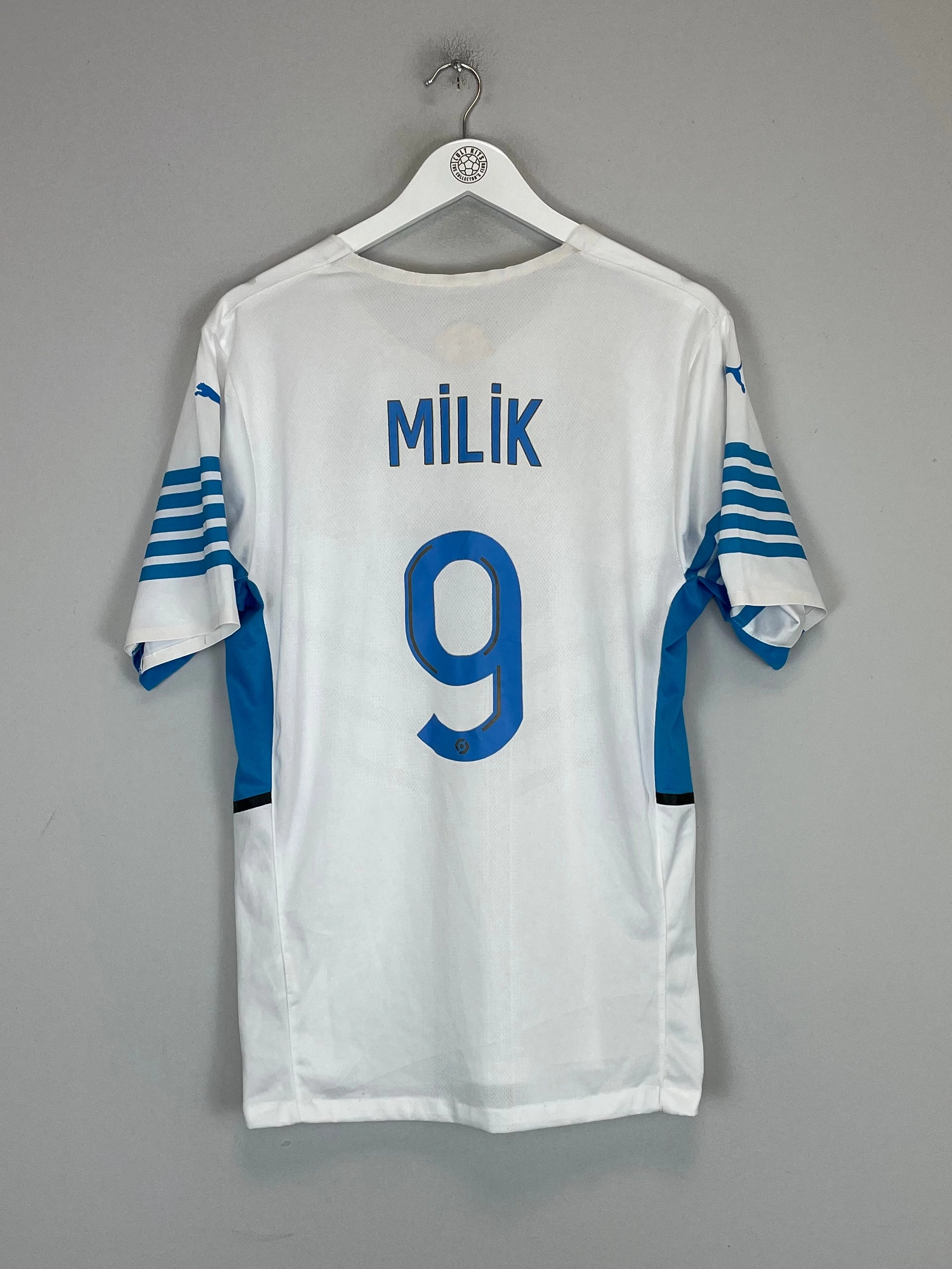 2021/22 MARSEILLE MILIK #9 *PLAYER ISSUE* HOME SHIRT (L) PUMA Wicking Interceptor Fabric Raglan Sleeve