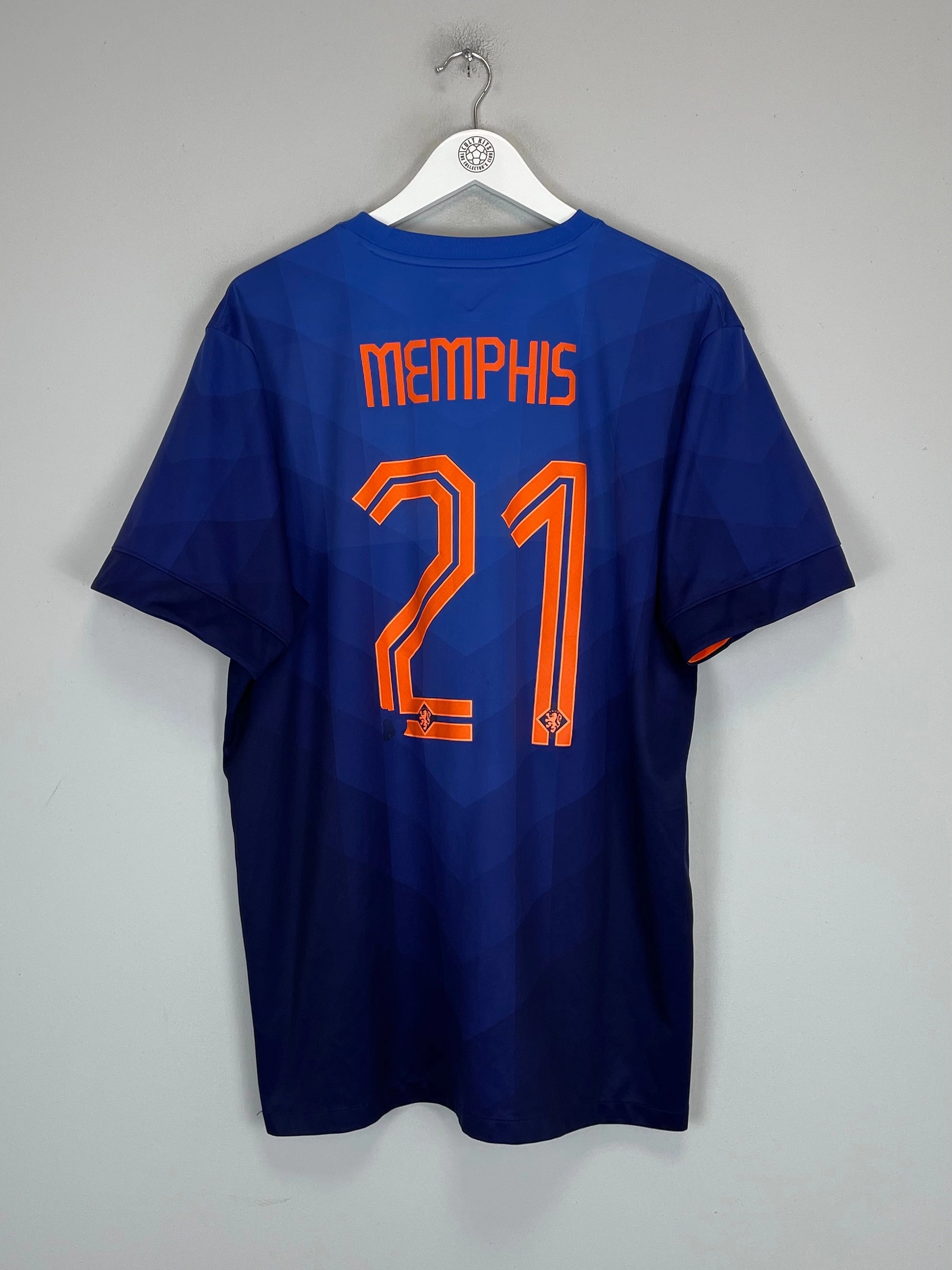 2014/15 NETHERLANDS MEMPHIS #21 AWAY SHIRT (XL) NIKE Breathable activewear