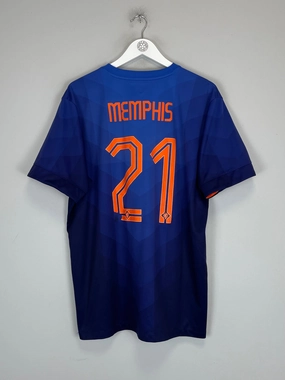 2014/15 NETHERLANDS MEMPHIS #21 AWAY SHIRT (XL) NIKE Breathable activewear