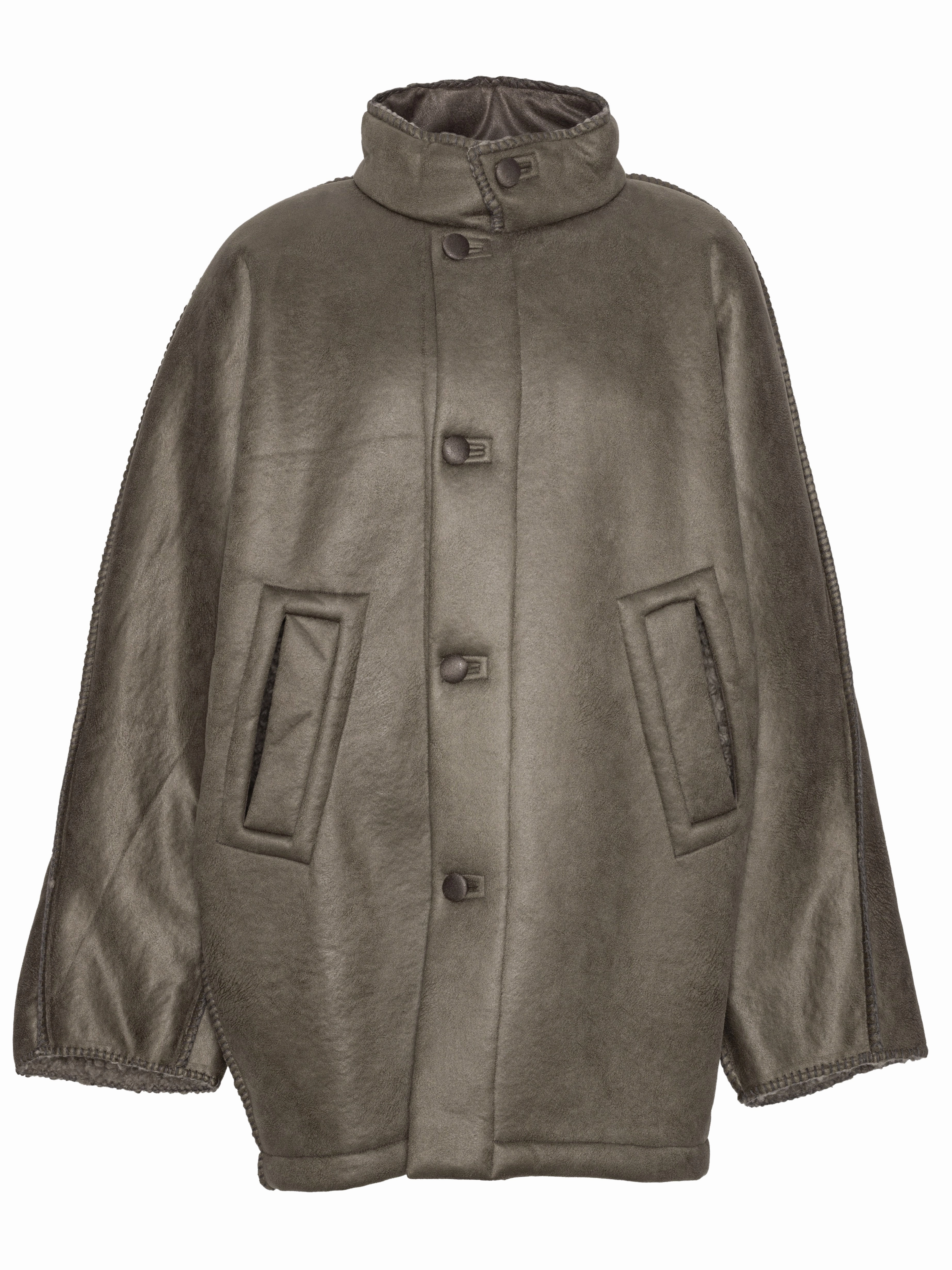 Light Function Dart Jacket - Grey Shearling