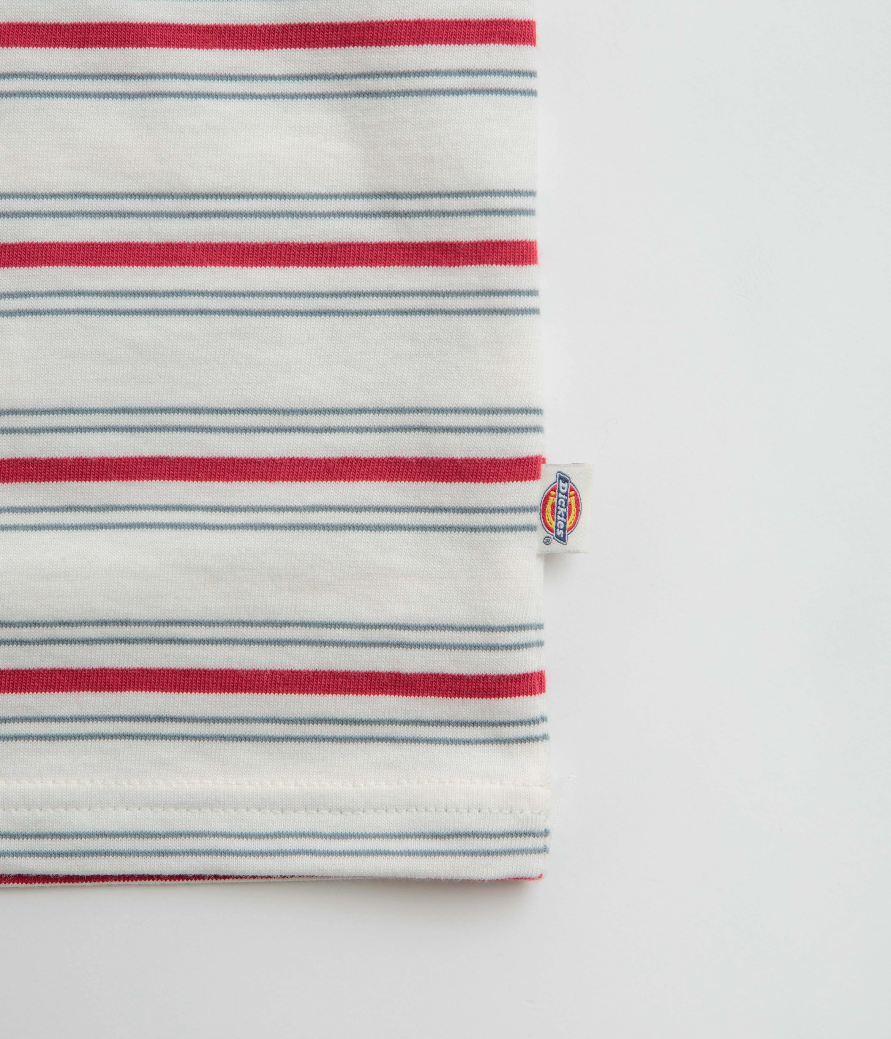 anniversary Double Stitched Seams Dickies Lewistown Stripe T-Shirt - Egret