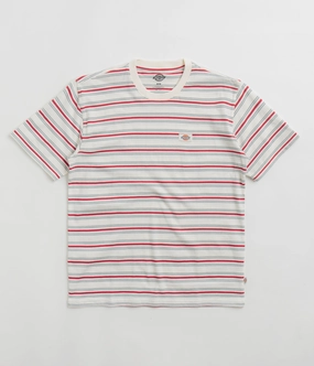 Dickies Lewistown Stripe T-Shirt - Egret Comfy Layer Wear