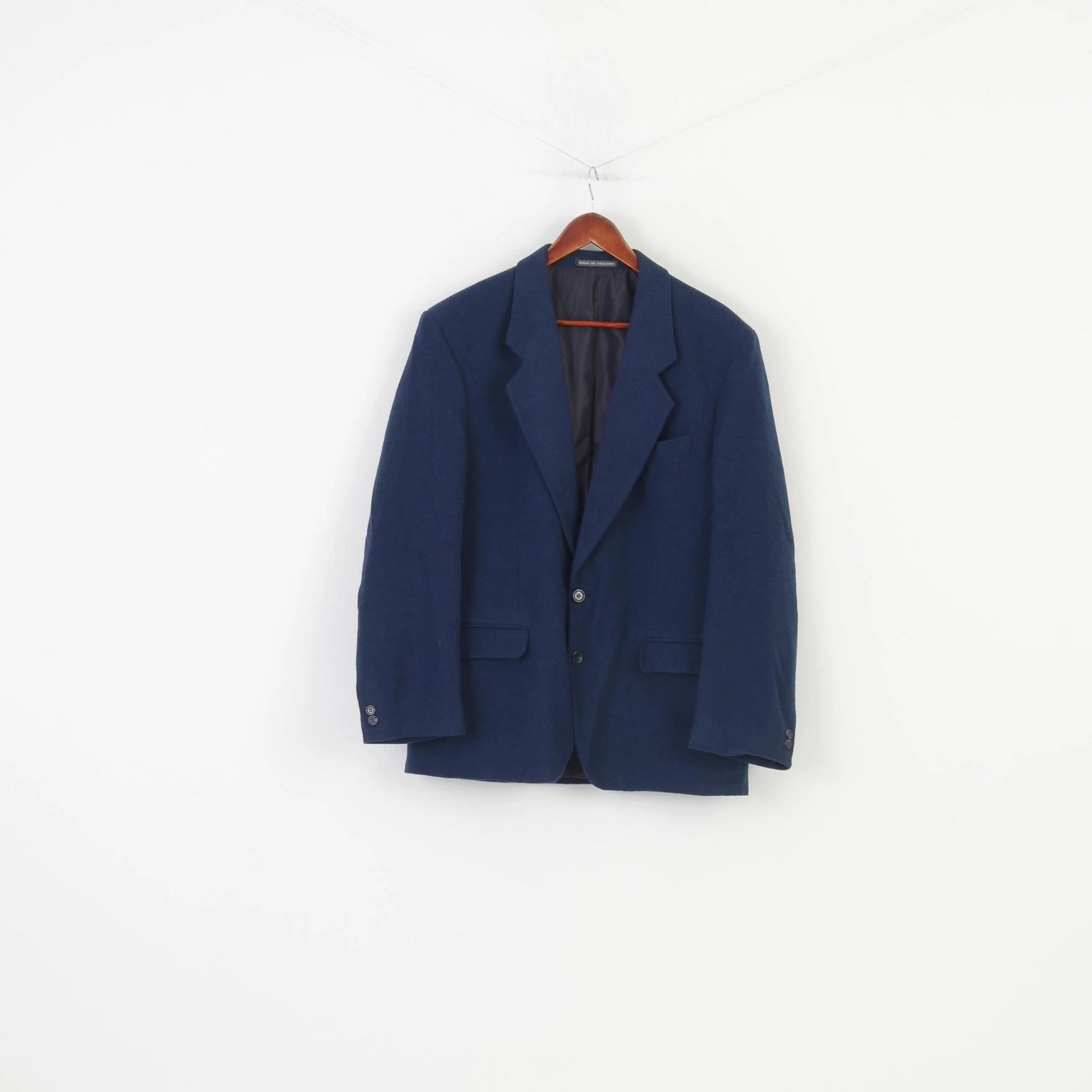 Lincroft Men 40 Blazer Navy Wool Single Breasted  Soft Elegant Made in England Quality Jacket Corduroy Inventory