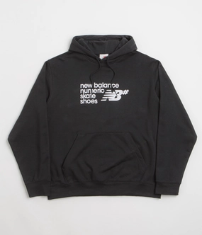 New Balance Numeric Logo Hoodie - Black Eco Certified Cotton Blend