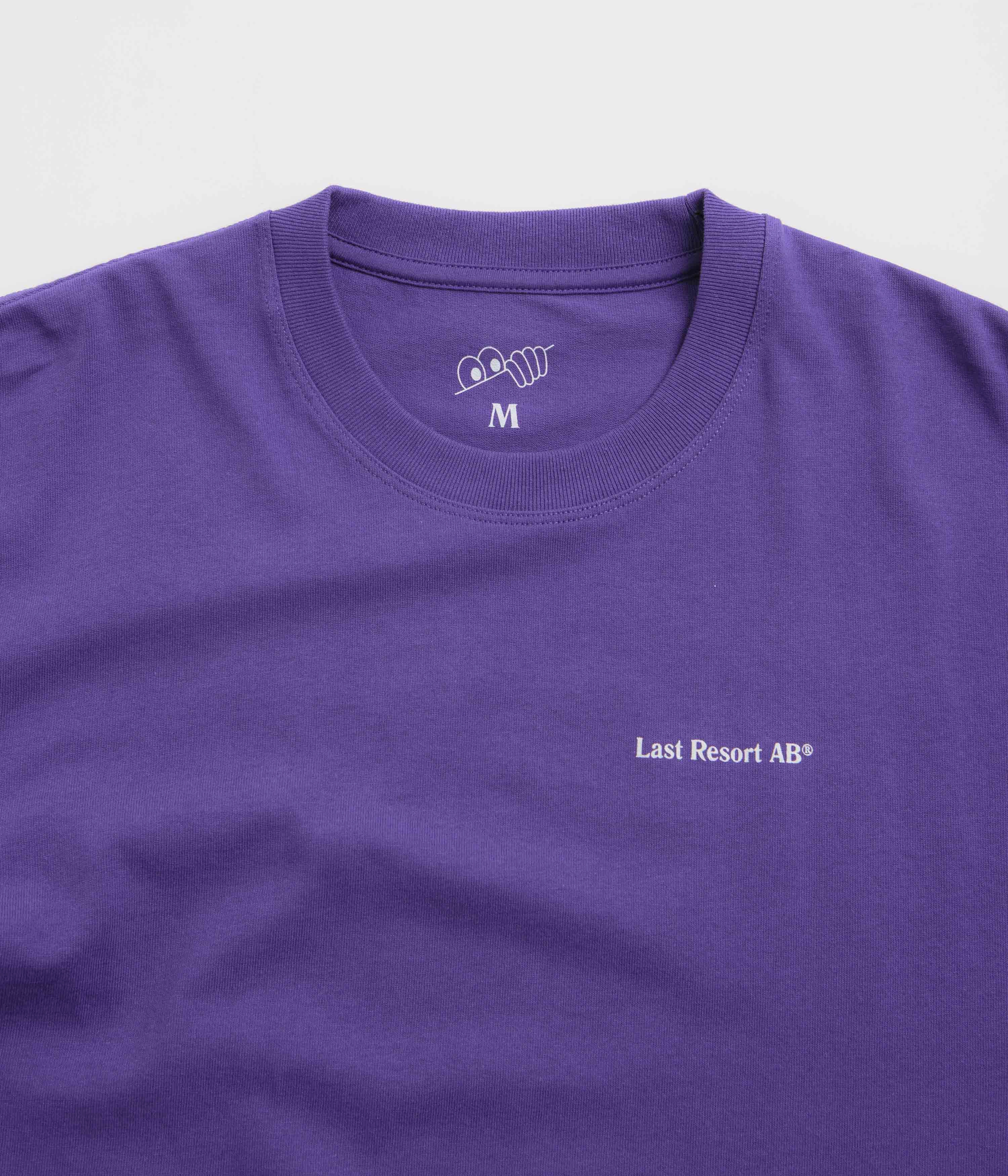 Last Resort AB Atlas Monogram T-Shirt - Heliotrope / White BreathableMeshLining Sports Outfit
