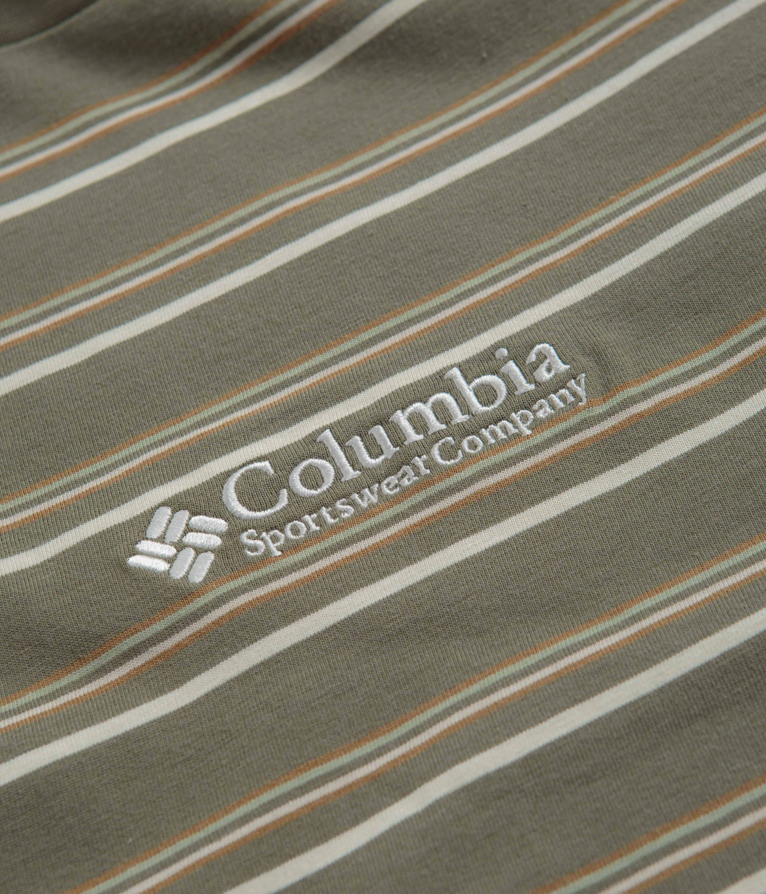 Columbia Somer Slope Striped T-Shirt - Stone Green Casual Essential