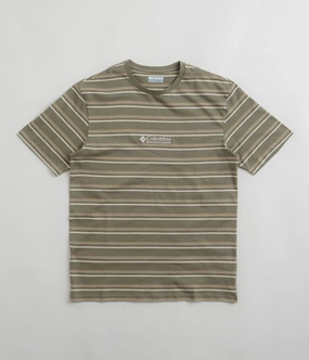 Simple Chic Columbia Somer Slope Striped T-Shirt - Stone Green