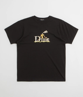Dime Classic Lightbright T-Shirt - Black Sleeveless Ribbed Collar Design