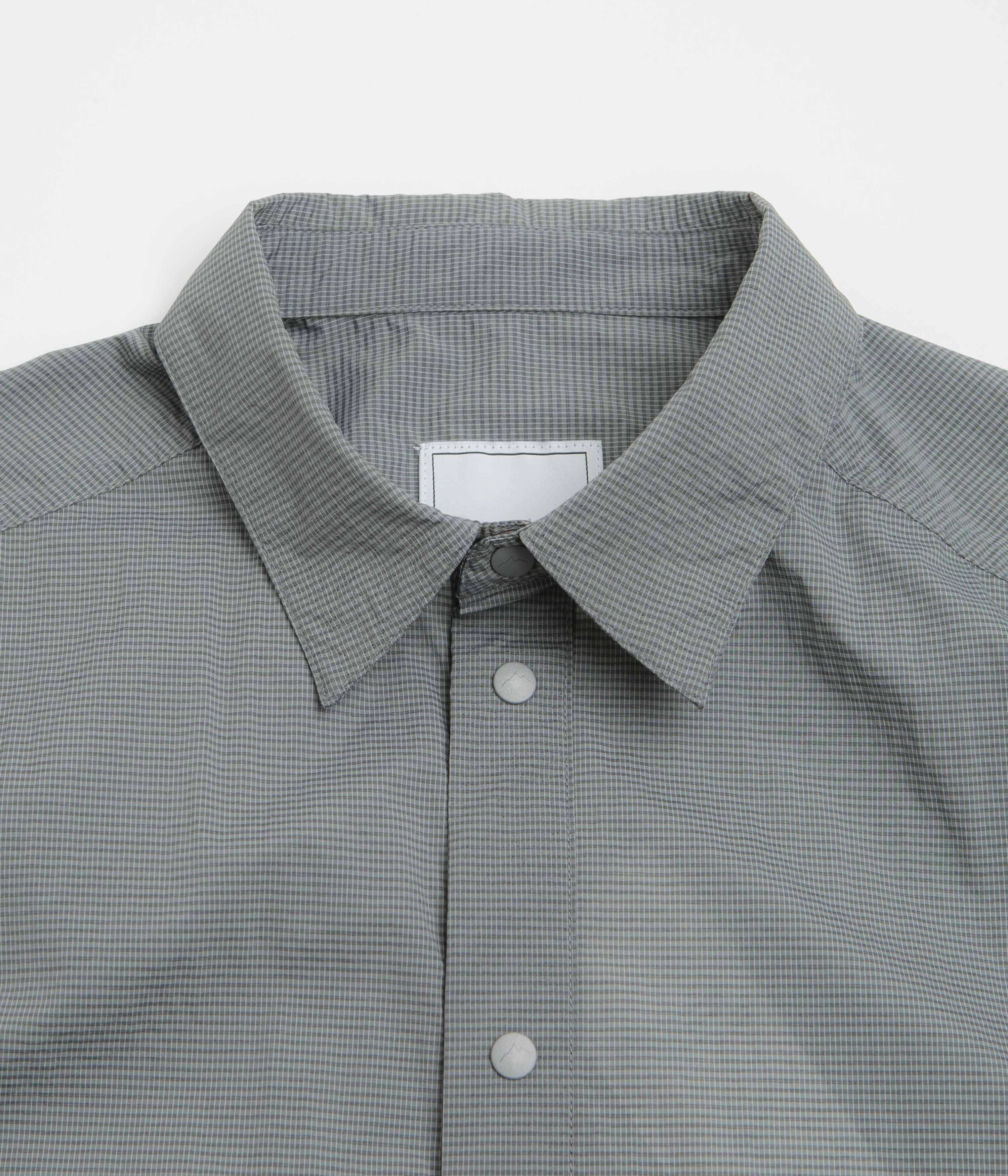 Cayl CHK 2Pocket Short Sleeve Shirt - Dark Grey Mature appeal Advanced Moisture Management