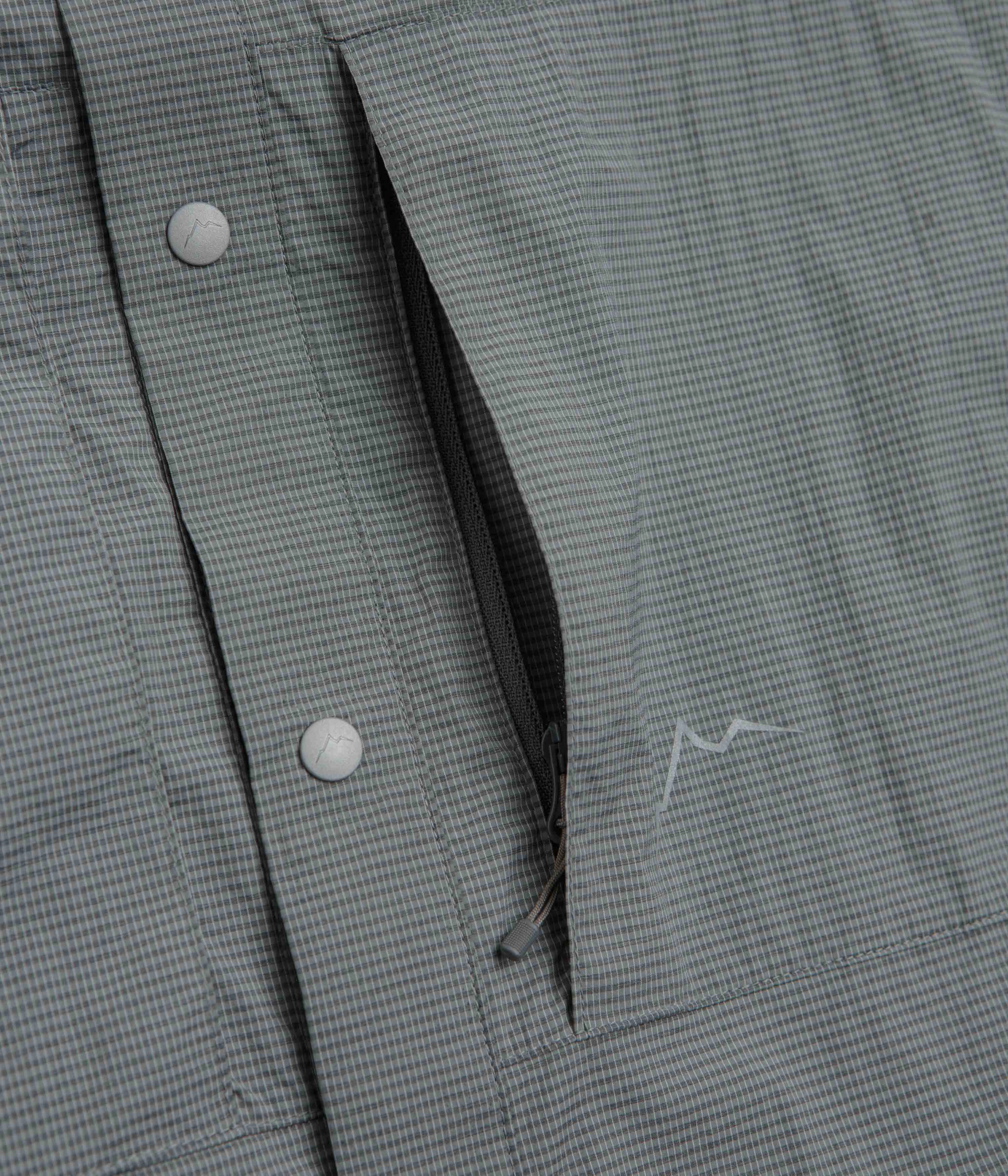 Party Ready Cayl CHK 2Pocket Short Sleeve Shirt - Dark Grey