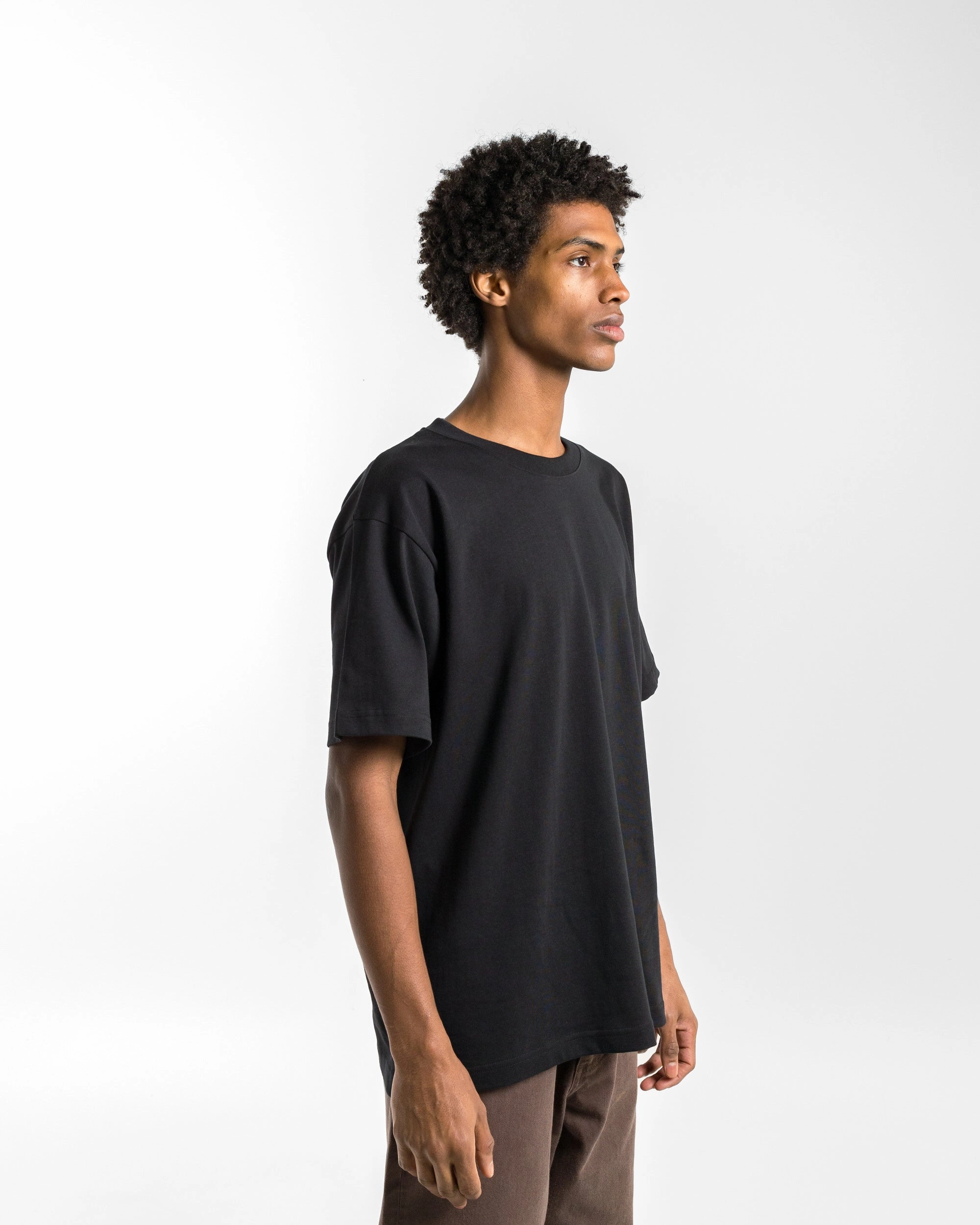 Standard Heavy Loose T-Shirt - Black High Density Knit