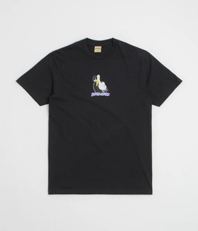 RibbedNeckBanding Smart Casual Fucking Awesome High Lonesome II T-Shirt - Black