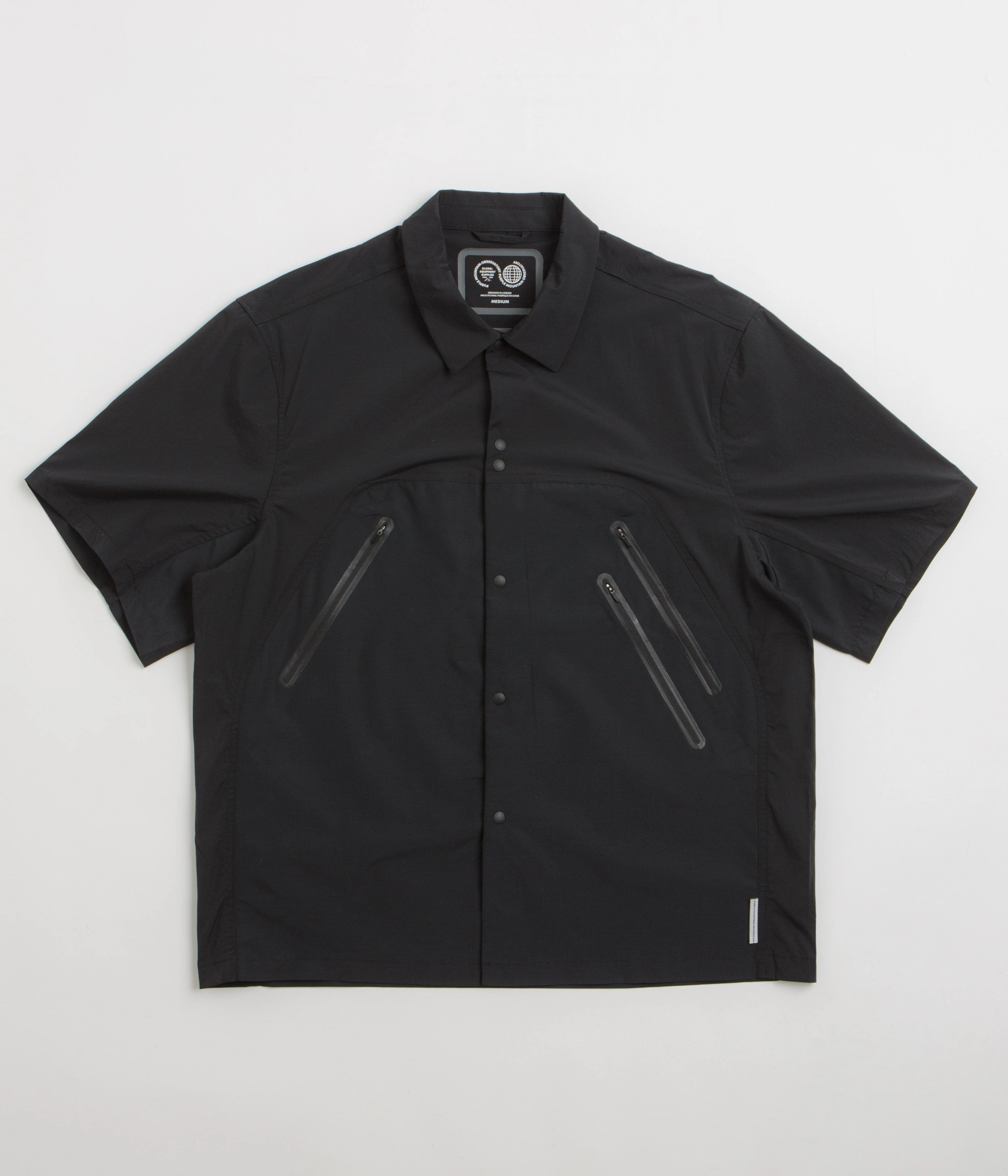 Purple Mountain Observatory Field Shirt - Black Smart Appearance Smooth Stitch Pattern