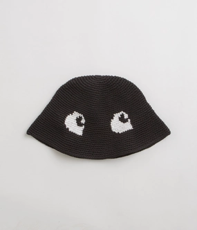 Carhartt Cane Bucket Hat - Black / White MoistureWicking Fabric Chill Friendly