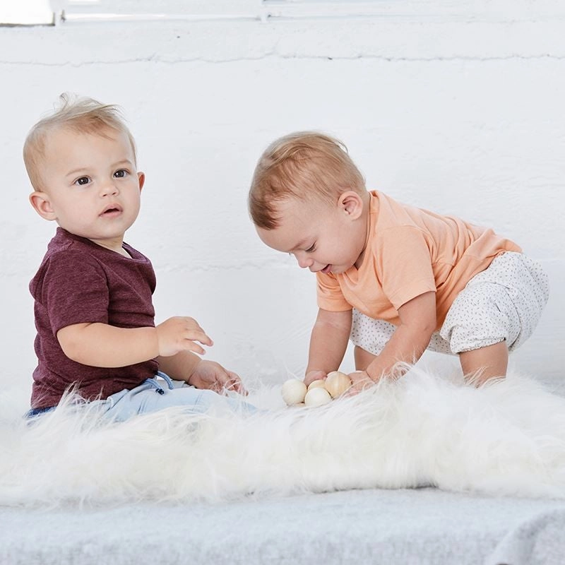 Hygroscopic Fiber Canvas Baby Crew Neck T-Shirt | ASPHALT