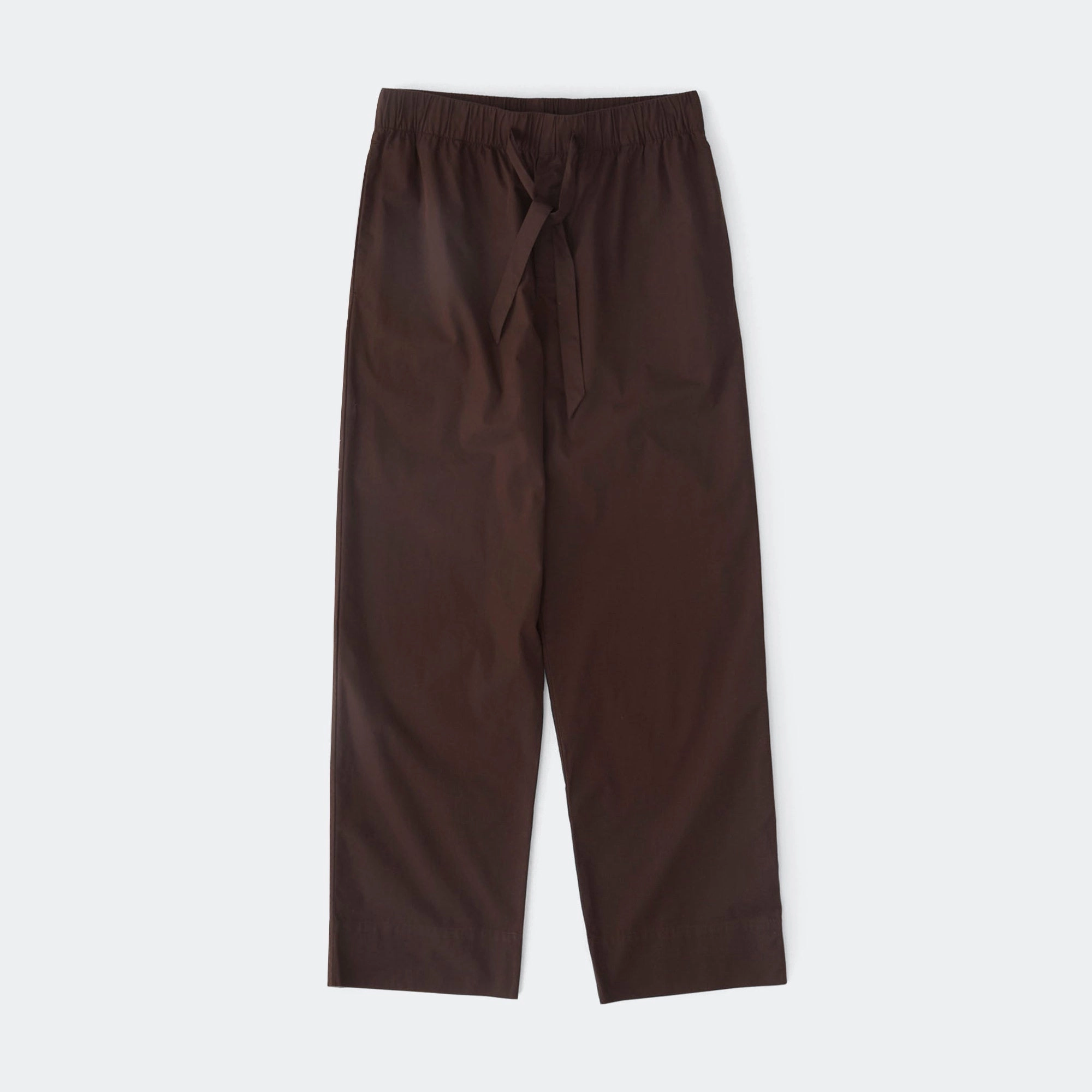 NonSlipInnerGrip Comfortable Layering Pyjama Pants - Coffee Cotton Poplin