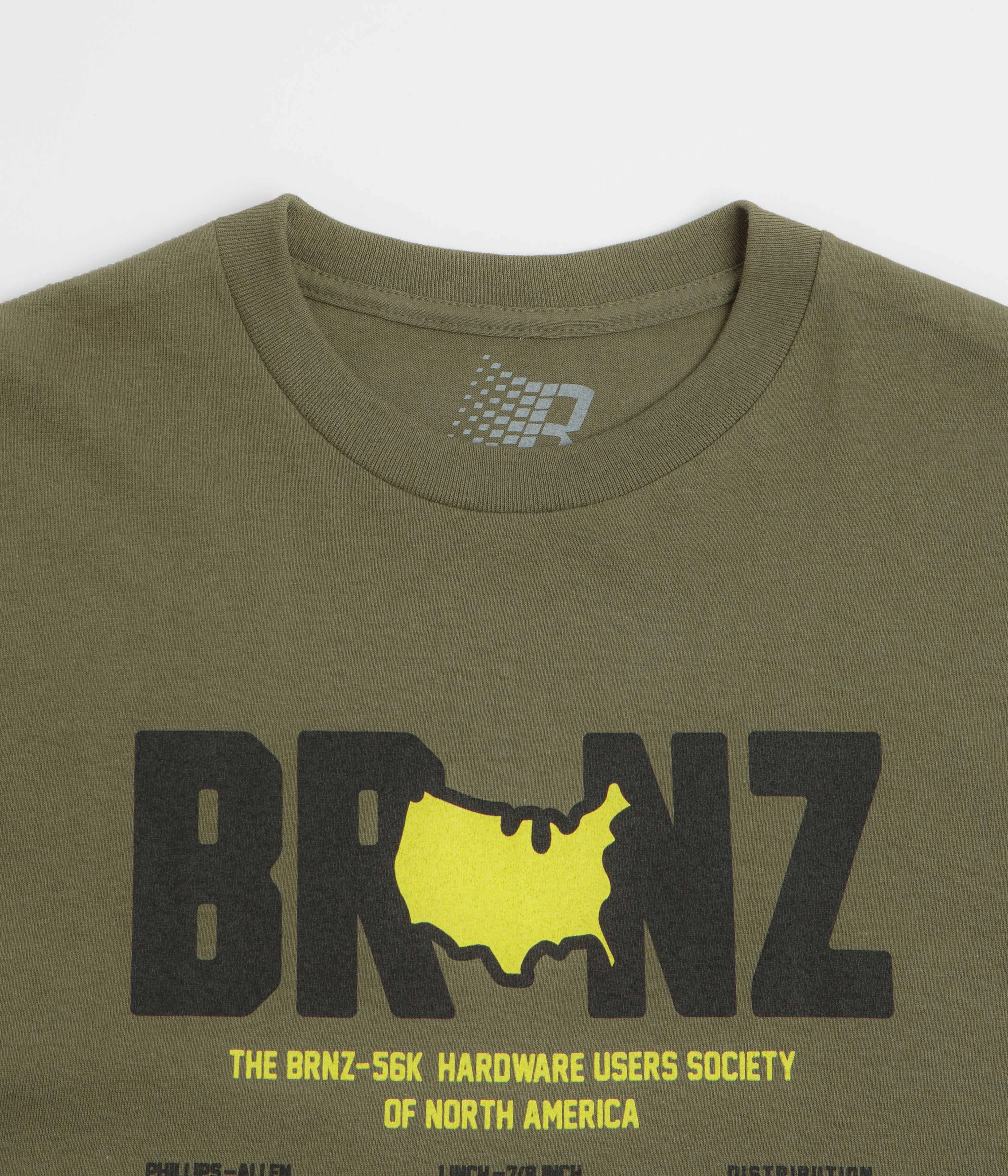 Bronze 56K Brnz T-Shirt - Military Green Durable Knitwear Effortless Wearable