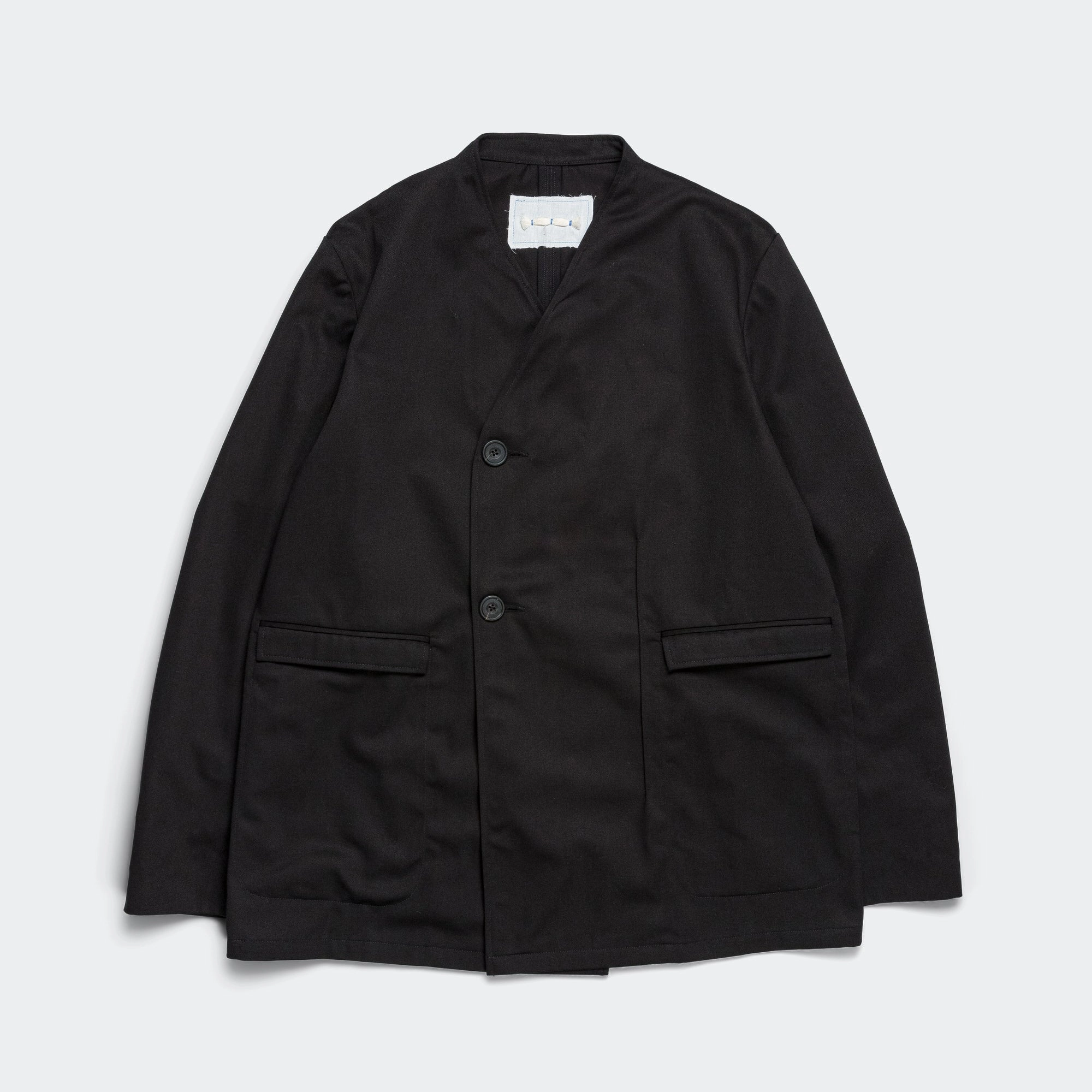 Brooch Wearers Blazer - Black Boiled Wool Travel Light Fit EcoFriendlyInsulation