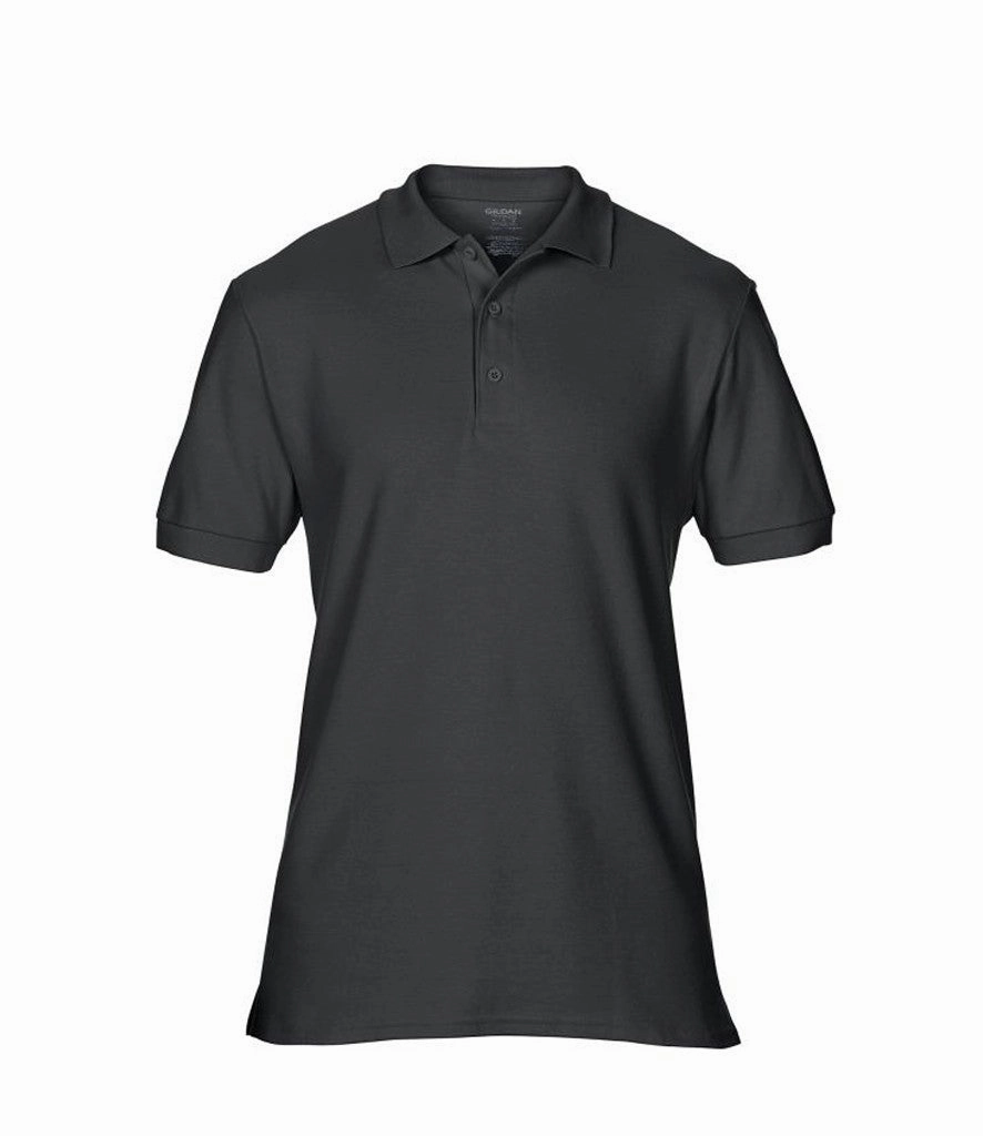 Smart Wearable Breathable Cotton Premium Cotton Double Pique Sport Shirt | BLACK