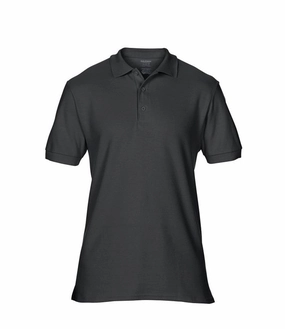 Smart Wearable Breathable Cotton Premium Cotton Double Pique Sport Shirt | BLACK