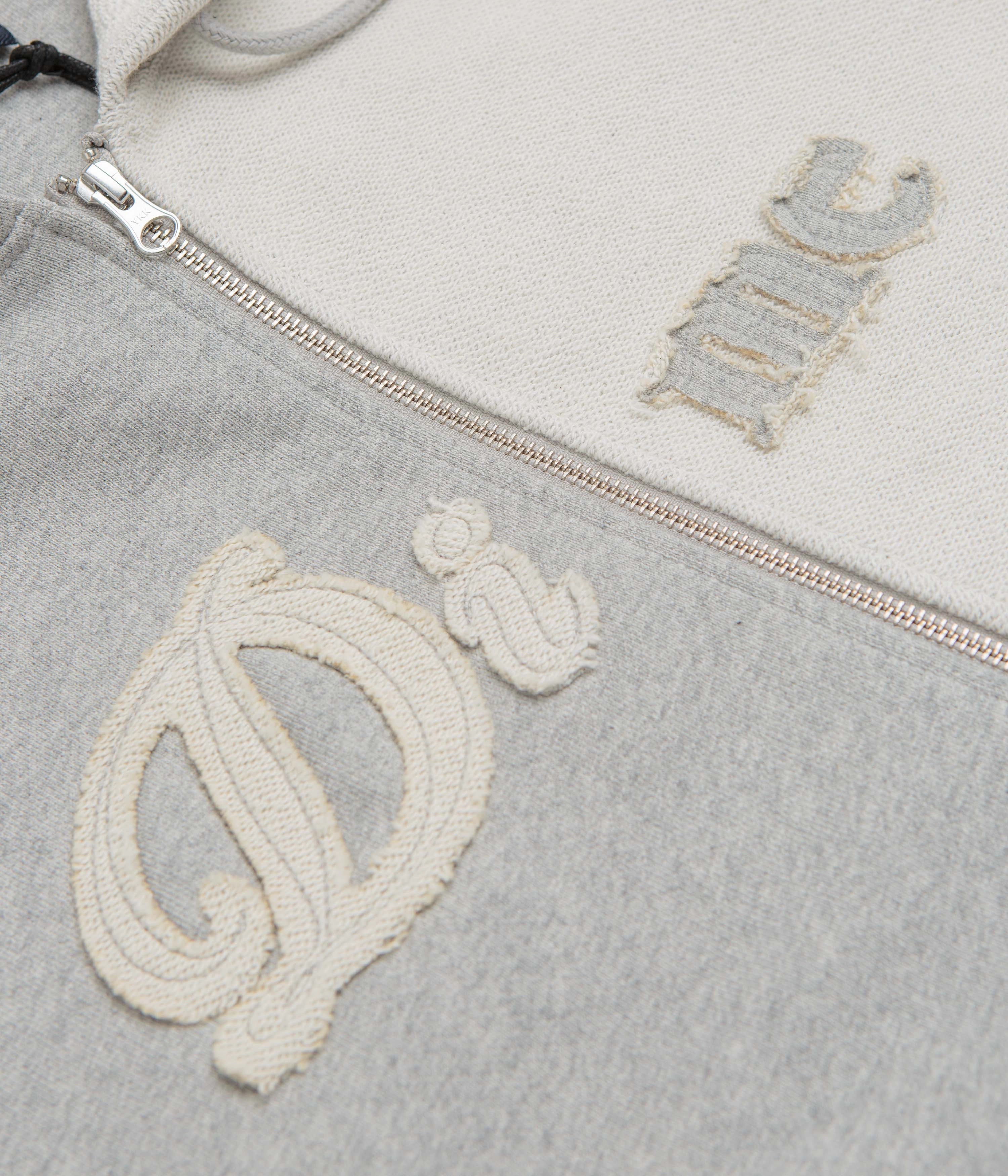 Dime Reverse French Terry Full Zip Hoodie - Heather Grey Wallaby like