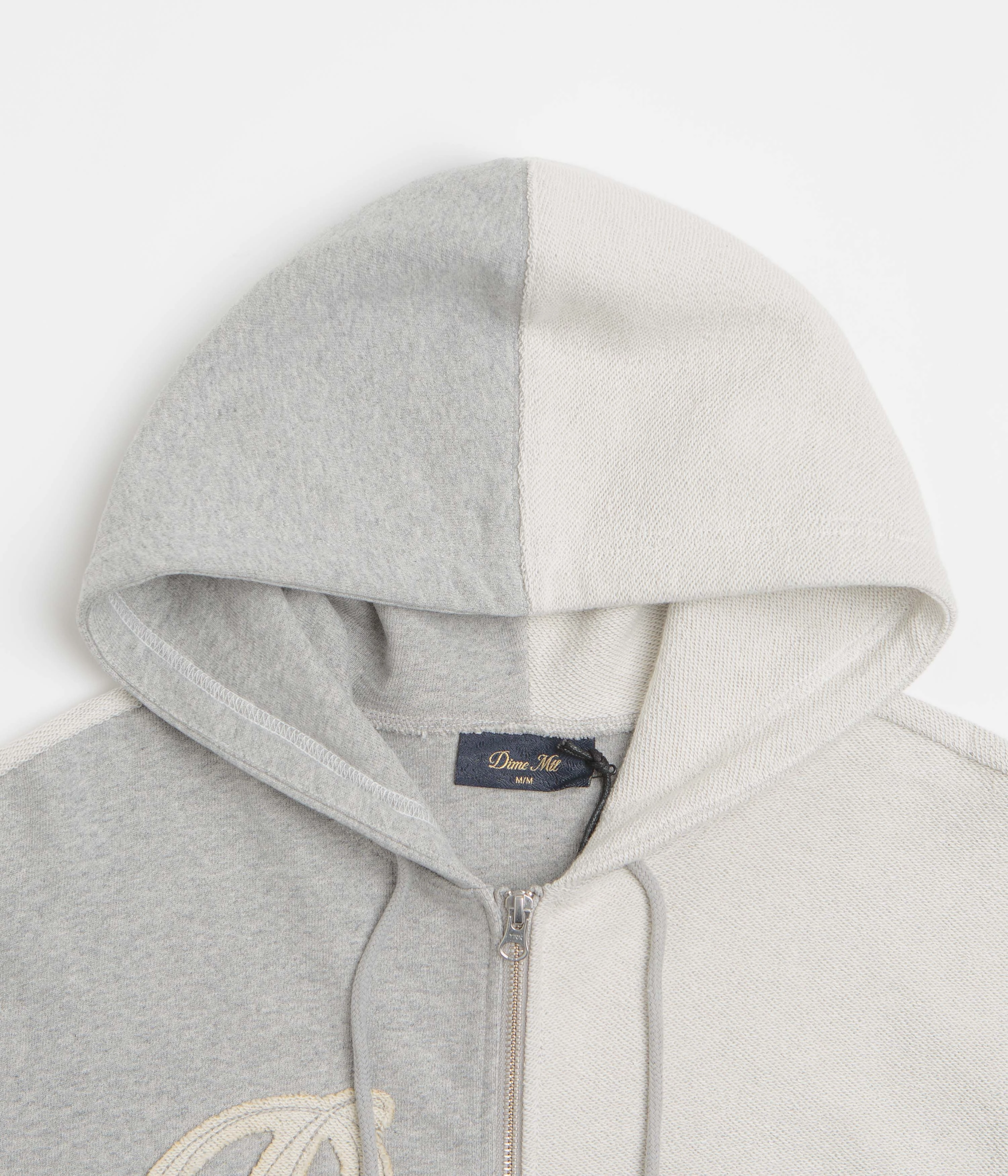 Versatile Layering Piece Eastern style Dime Reverse French Terry Full Zip Hoodie - Heather Grey