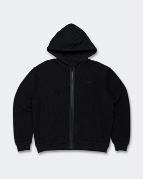 Brushed Sweat Jersey Zip-Up - Black One-of-a-kind
