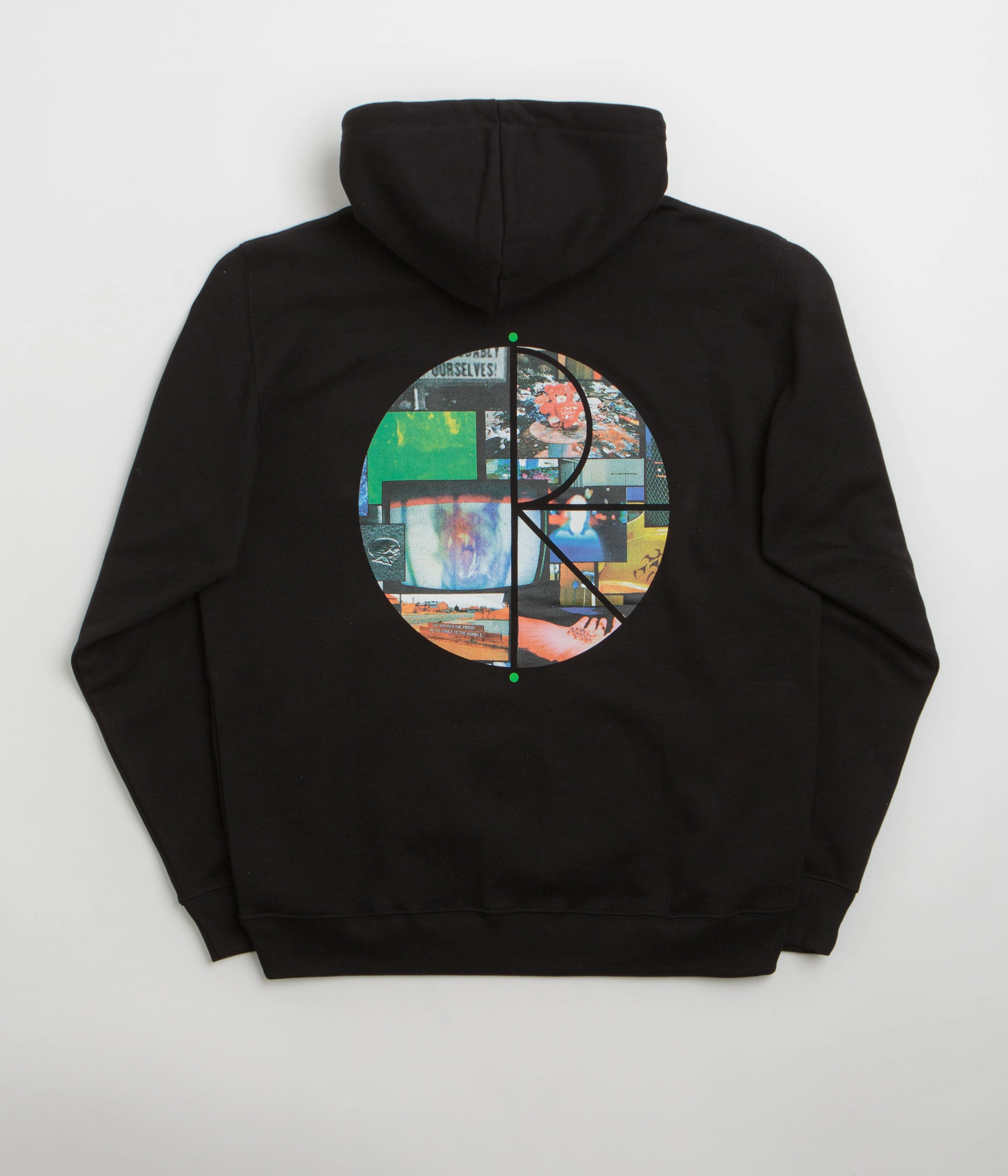 Sun wear Polar Ourselves Collage Fill Logo Dave Hoodie - Black