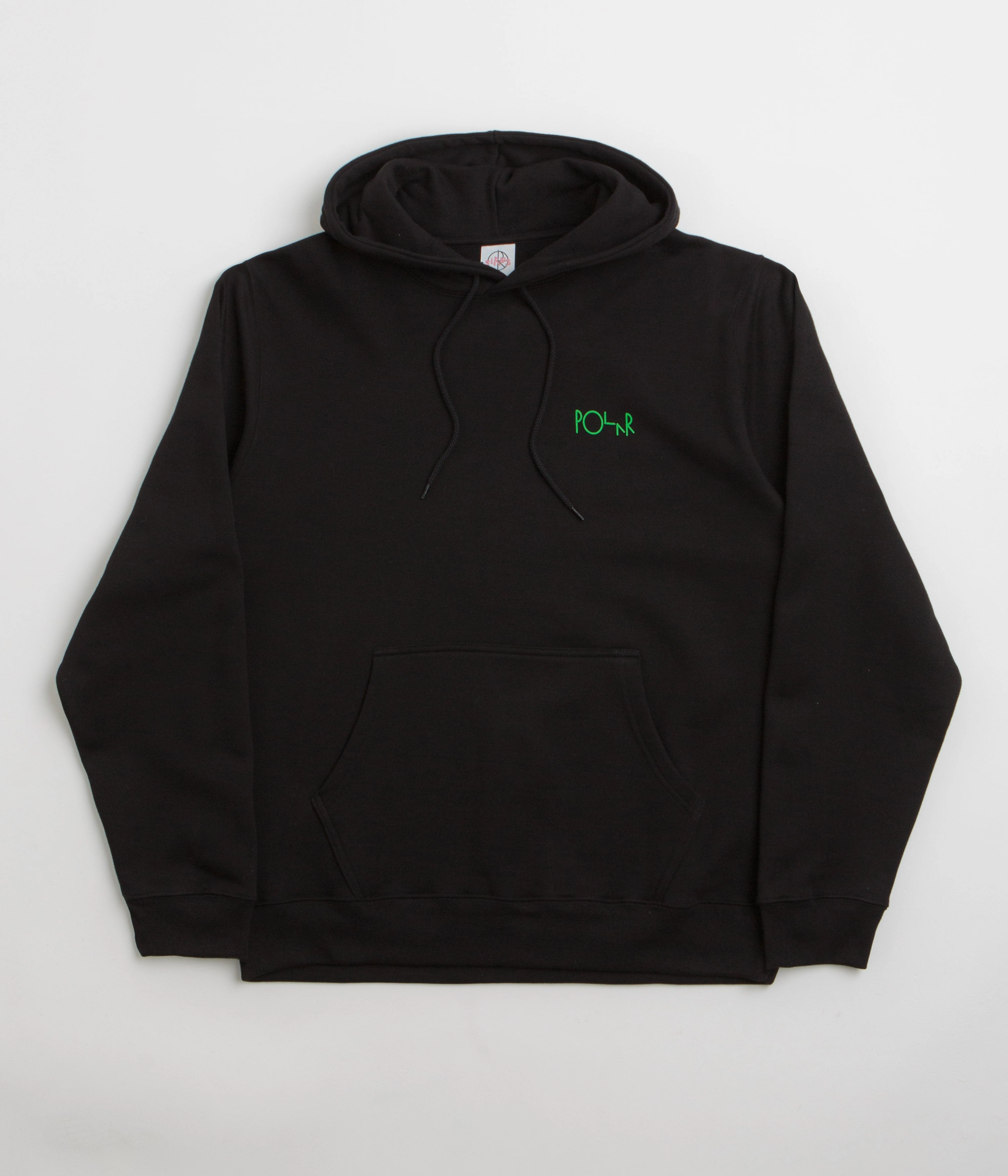 Polar Ourselves Collage Fill Logo Dave Hoodie - Black Fray Resistant Finish Glider like