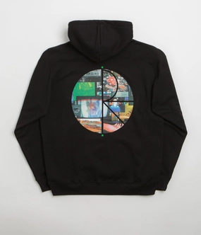 Sun wear Polar Ourselves Collage Fill Logo Dave Hoodie - Black