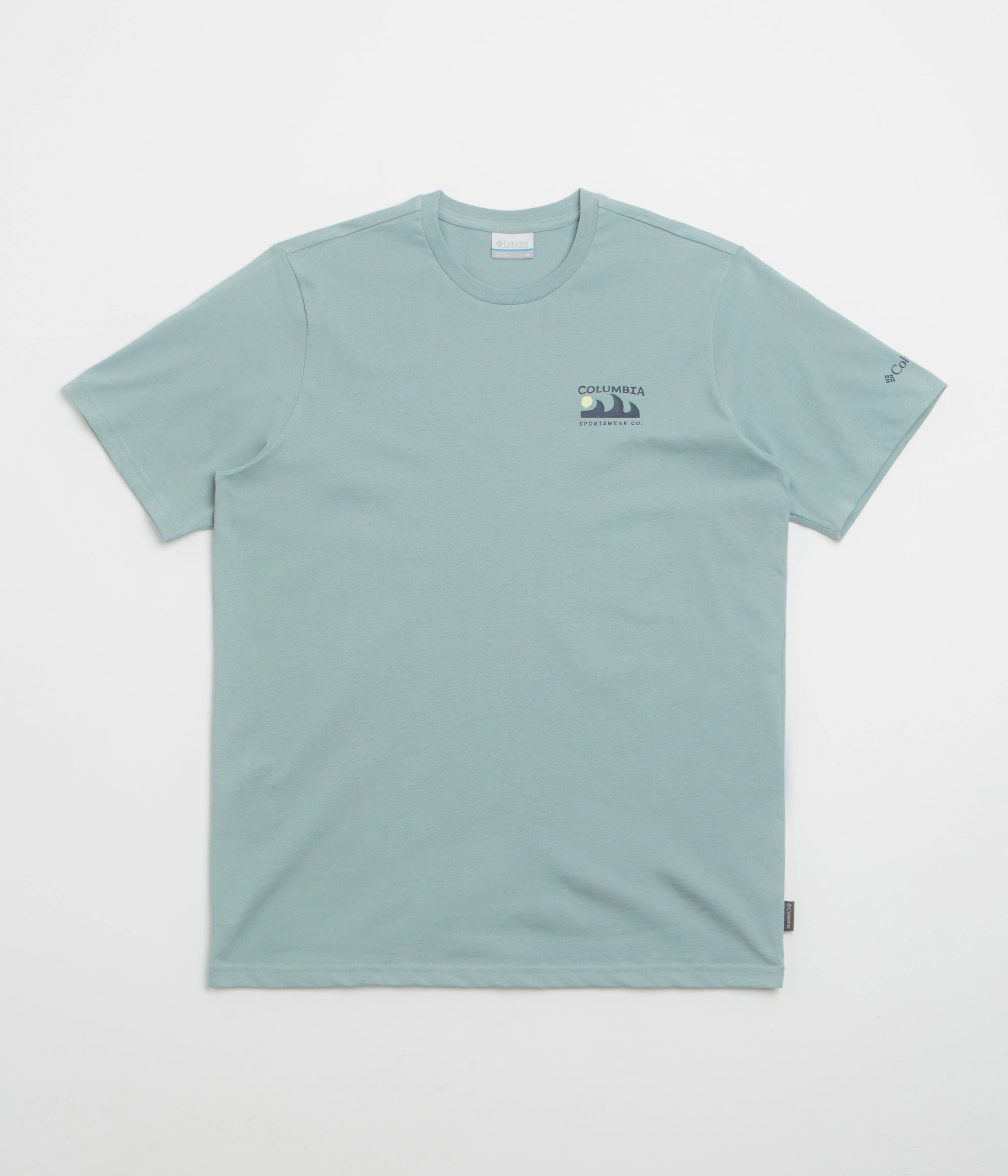 Columbia Explorers Canyon Back T-Shirt - Crushed Blue / Peaks and Waves Multi Purpose Wear Layerable Look