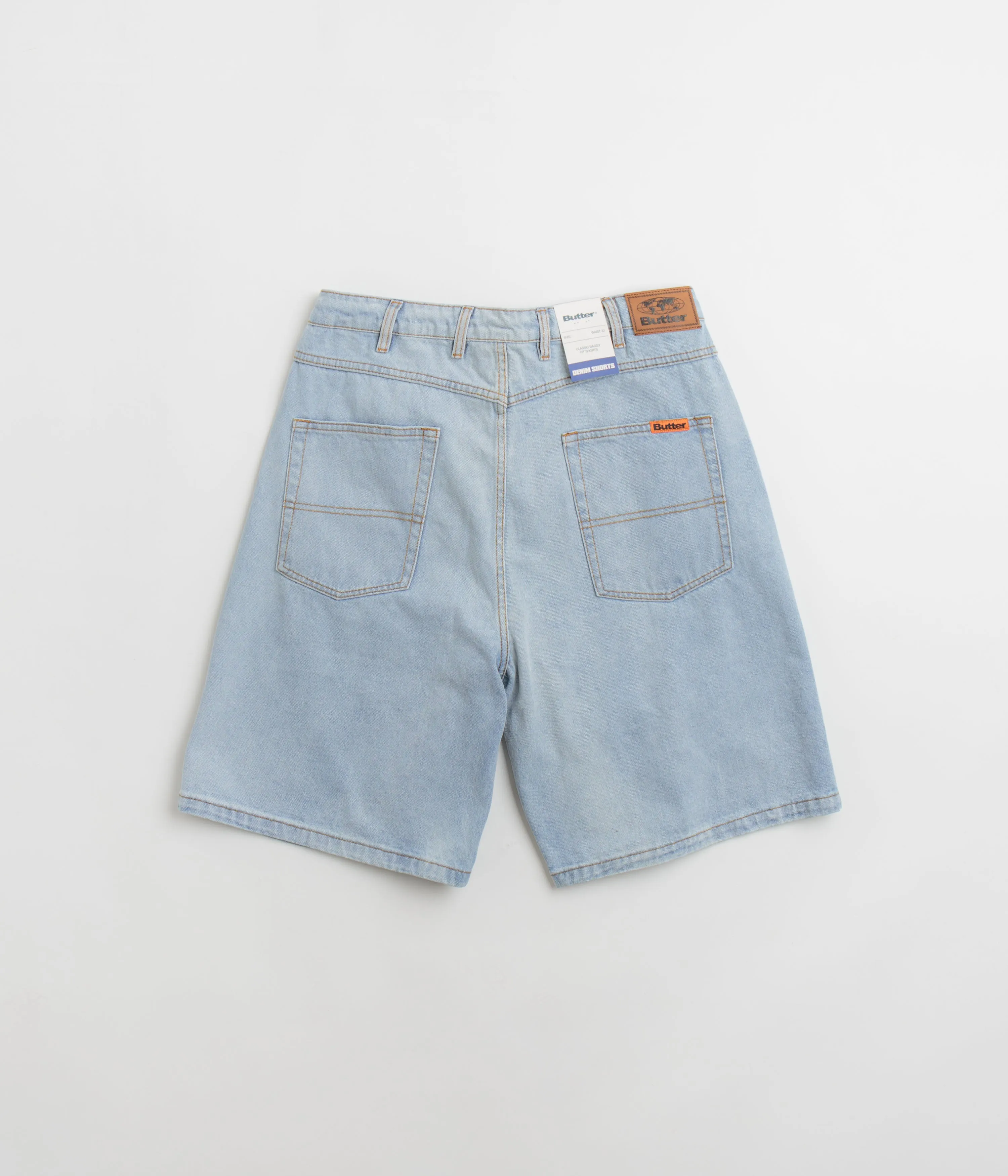 agriculture industry Sweat Wicking Technology Butter Goods Baggy Denim Shorts - Light Blue