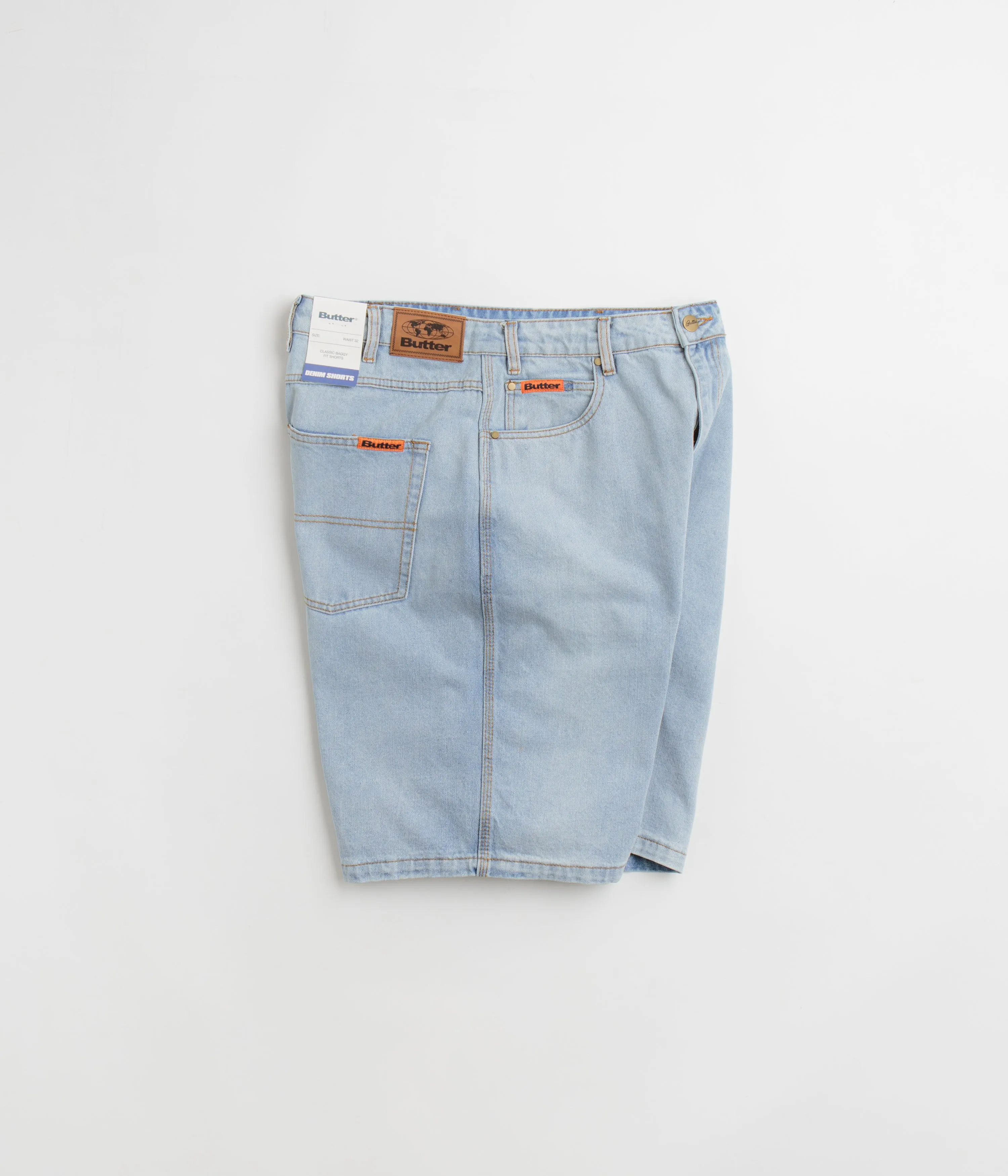 quick dry Butter Goods Baggy Denim Shorts - Light Blue