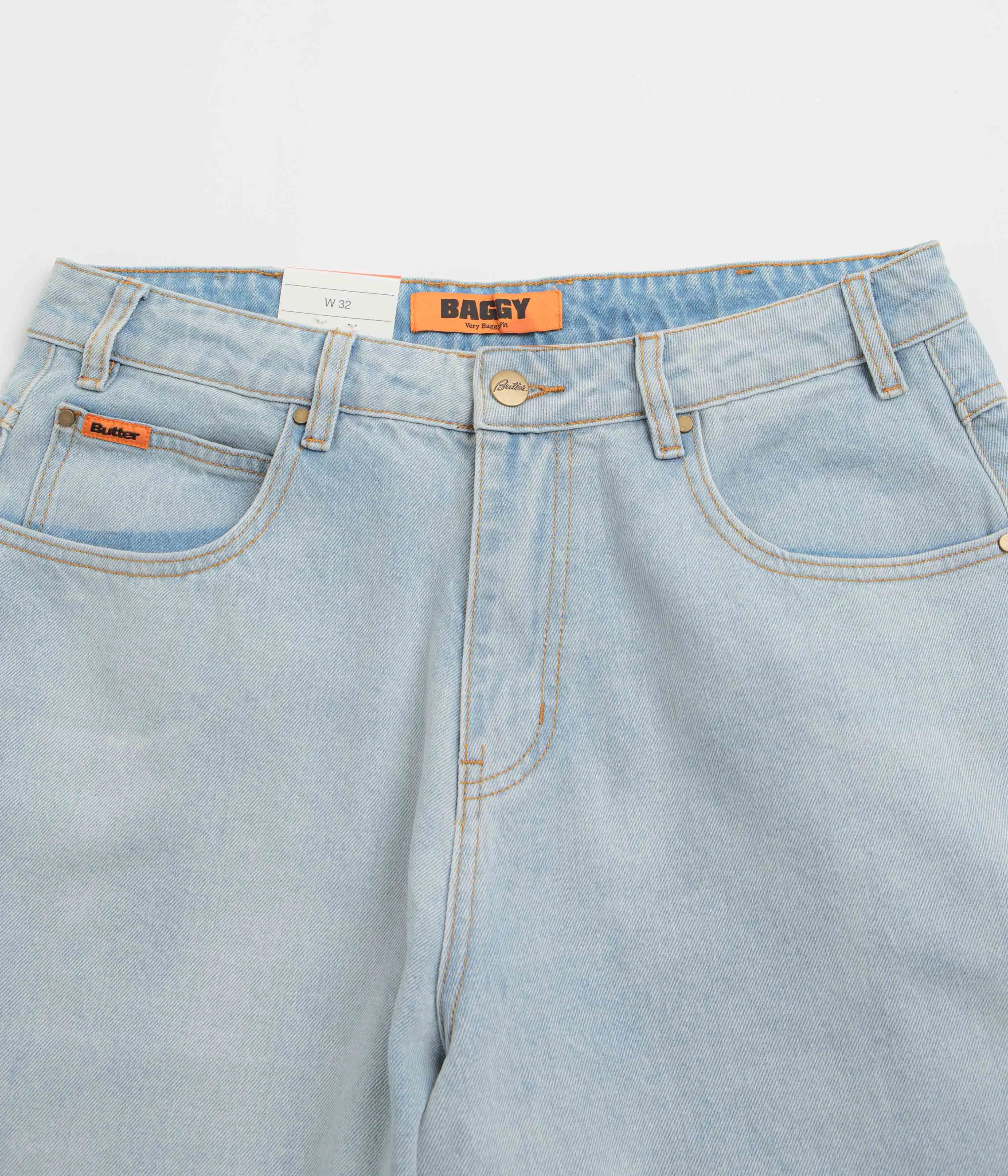 Butter Goods Baggy Jeans - Light Blue / Blue City Approved Plain Favorite