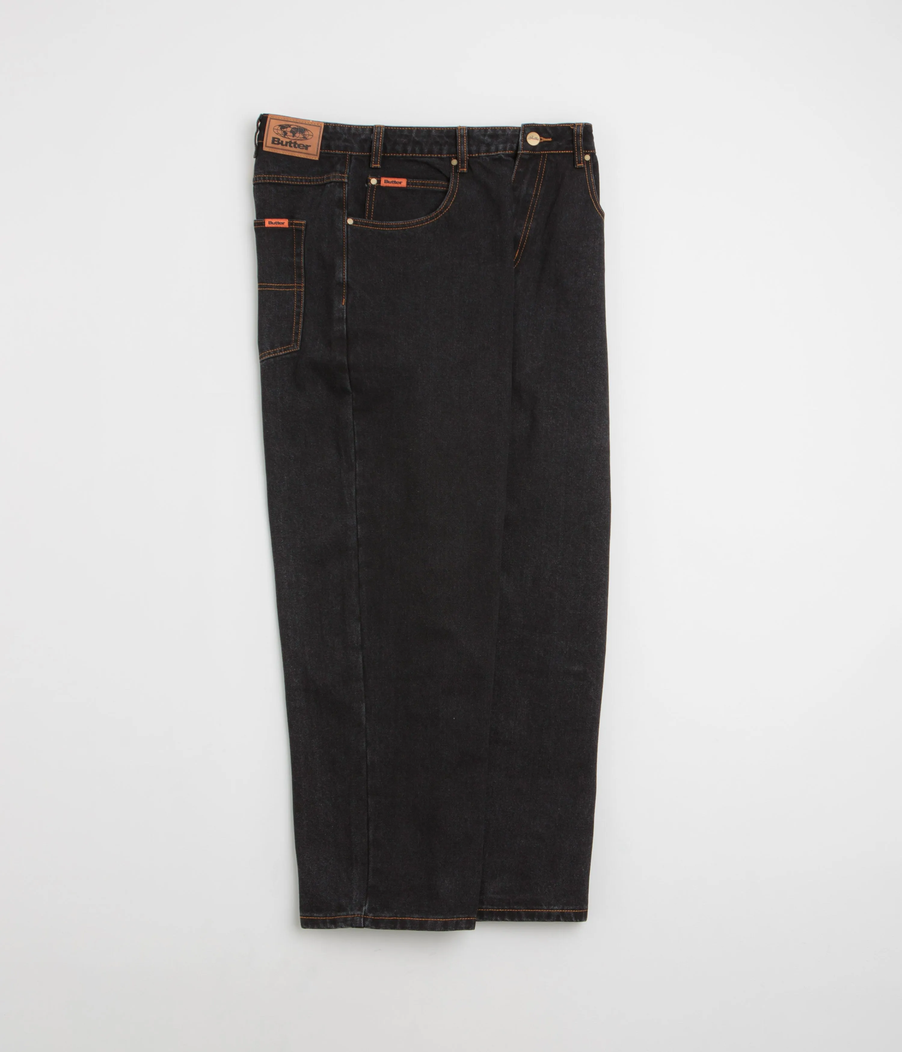 Butter Goods Baggy Jeans - Washed Black / Black Loose Modern Minimalist Functional Casual