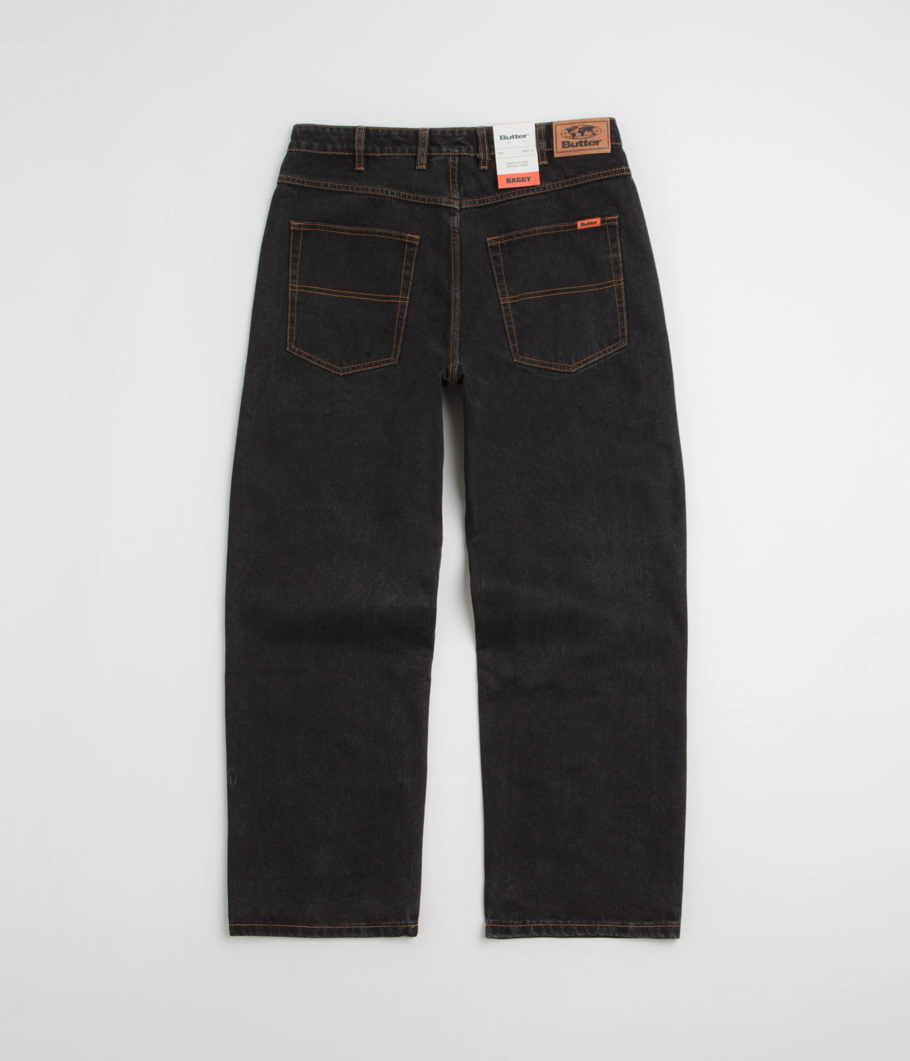 Butter Goods Baggy Jeans - Washed Black / Black Everyday Fashion Lover