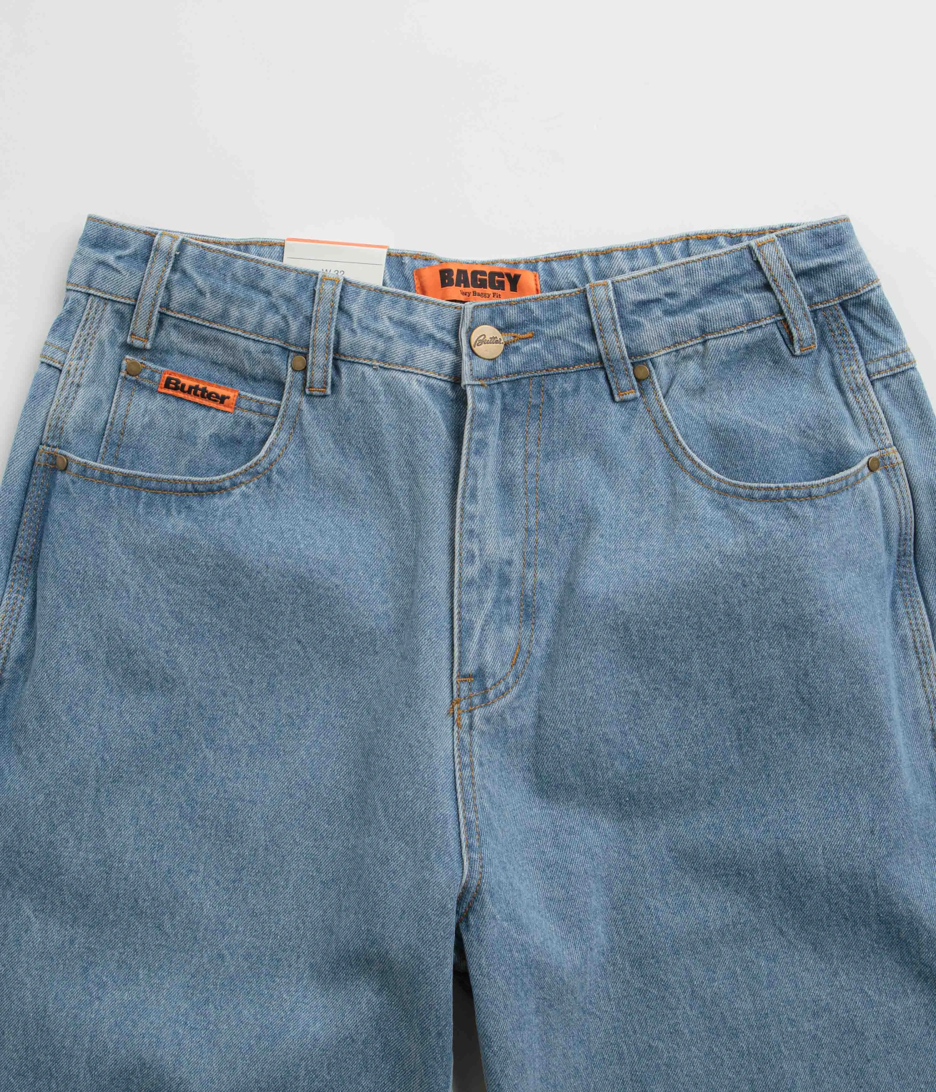 Butter Goods Baggy Jeans - Washed Indigo / Indigo Water Efficient Wash Process Utility Style