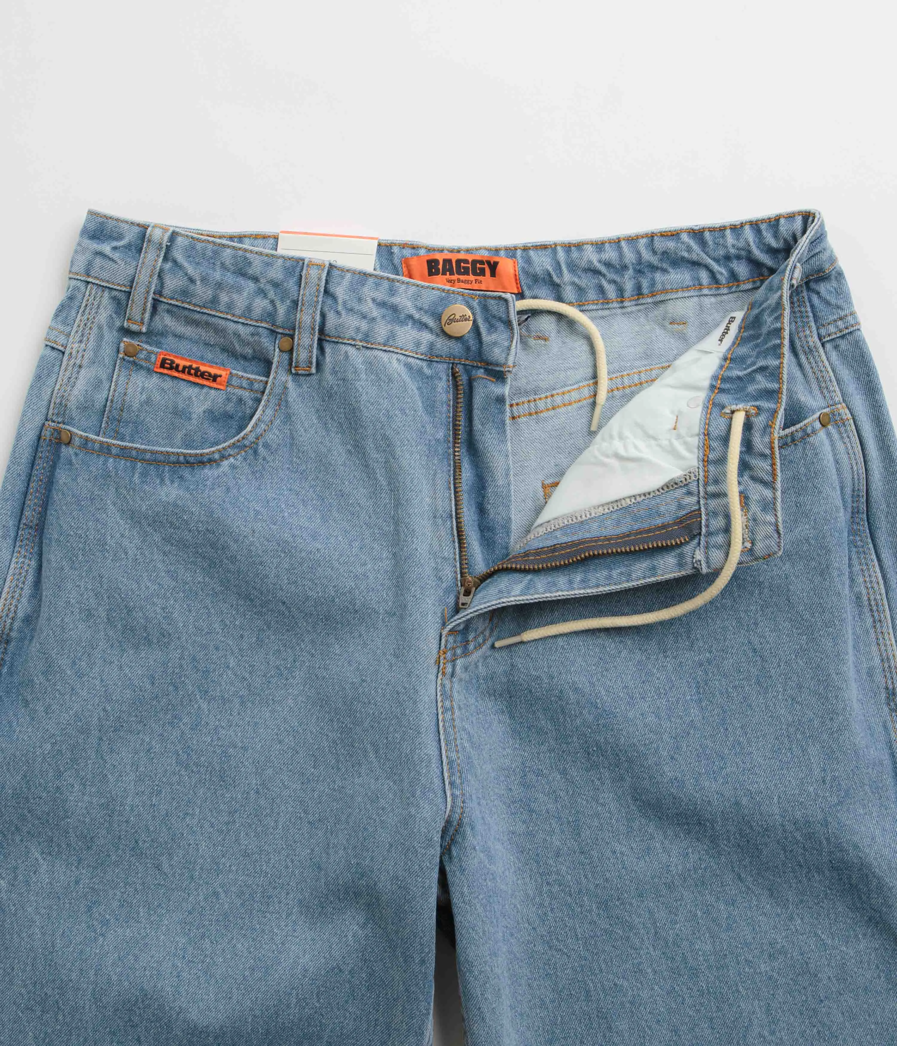 Butter Goods Baggy Jeans - Washed Indigo / Indigo Simple Layers Weather Friendly