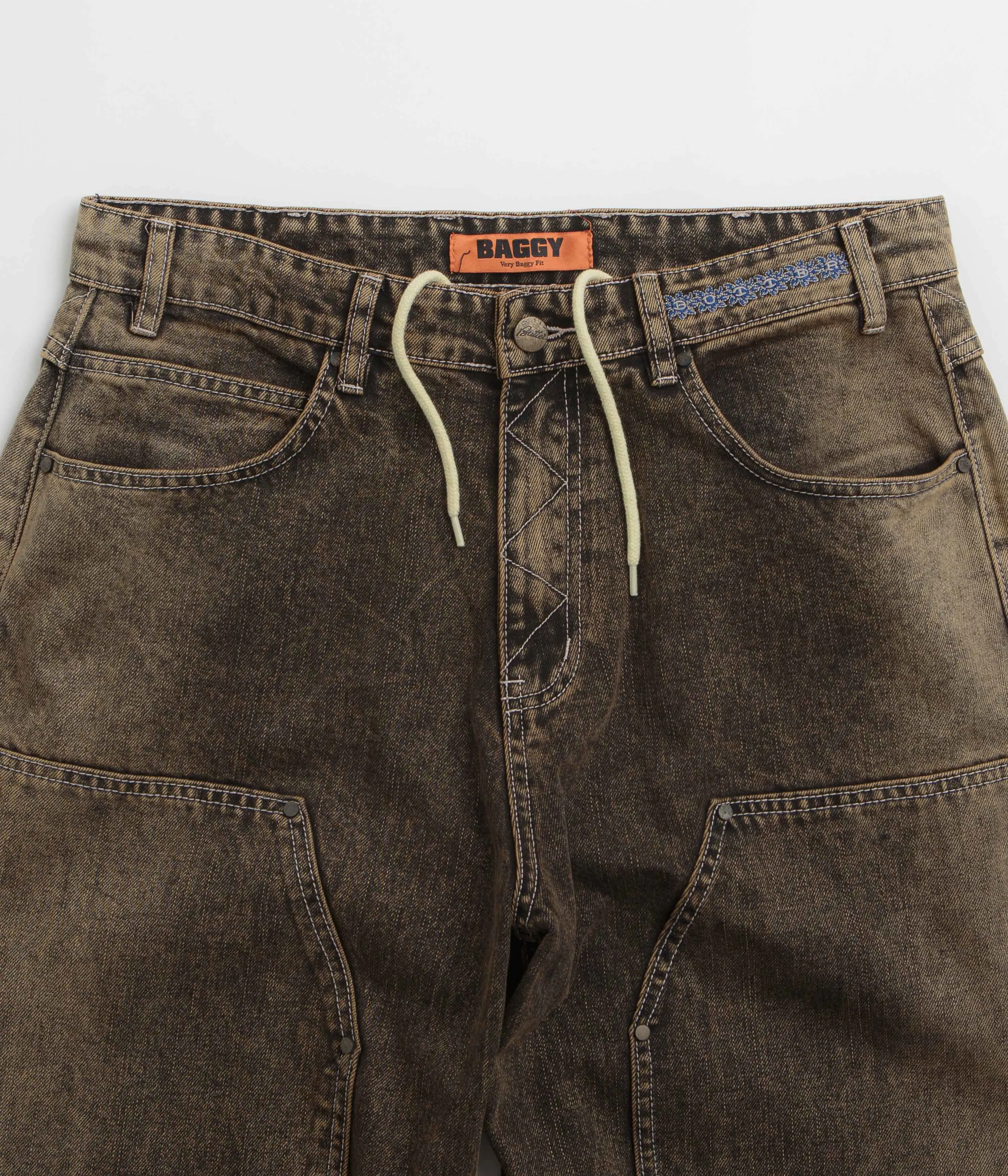 Street Basics Slim Sunny Vibes Festival Outfit Butter Goods Bronco Jeans - Brown Tint